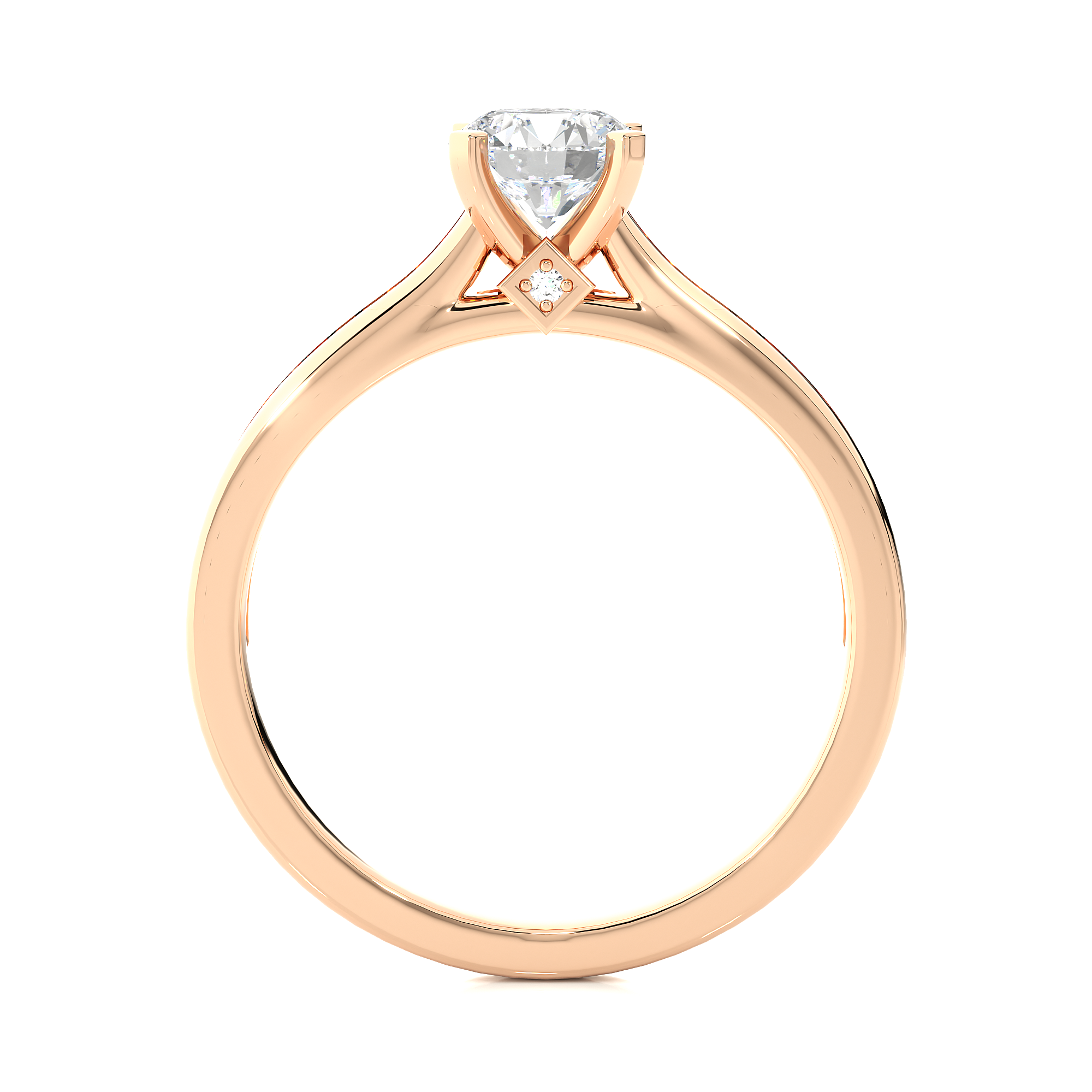 Round Lab Grown Diamond Engagement Ring