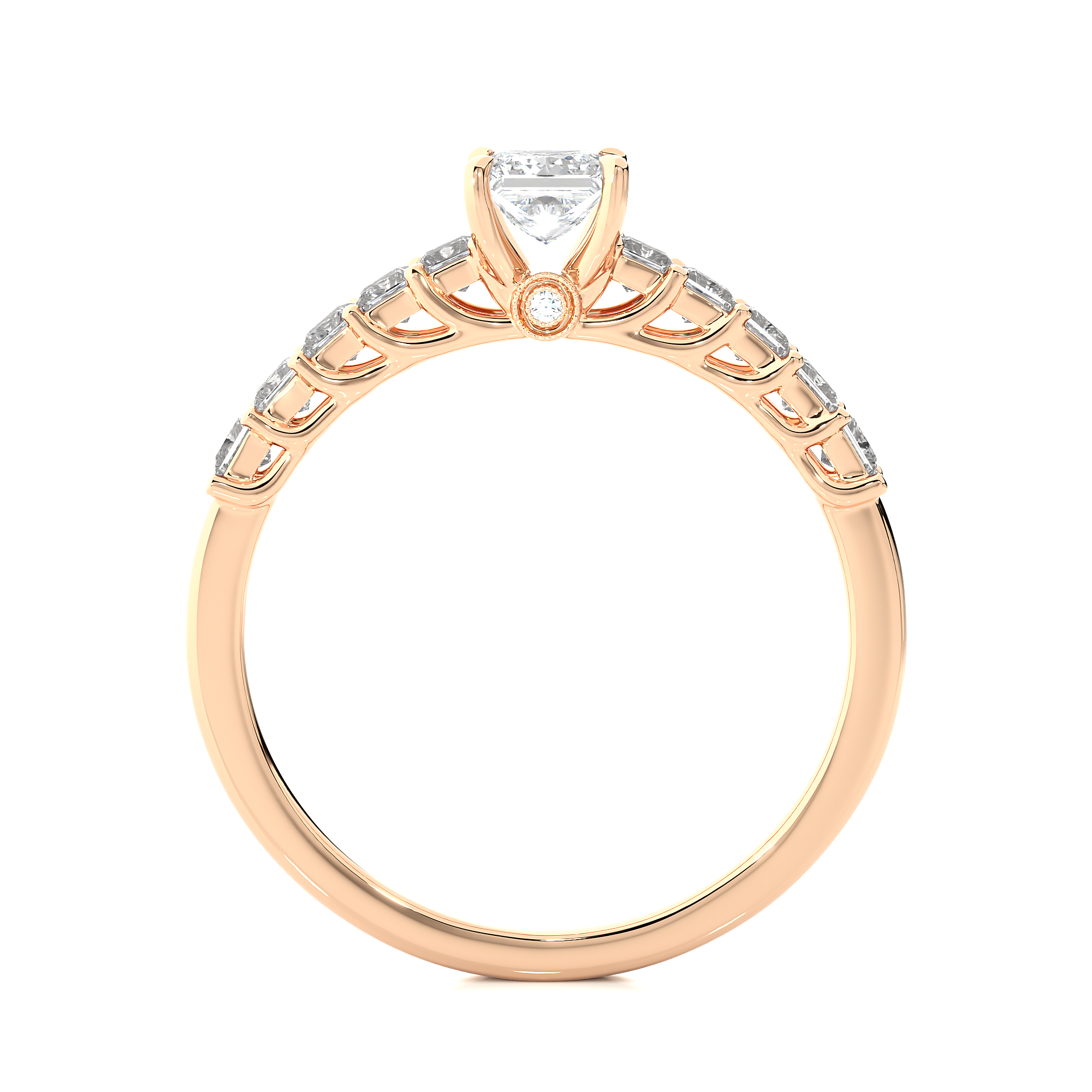 Princess Cut Lab Grown Diamond Engagement Ring