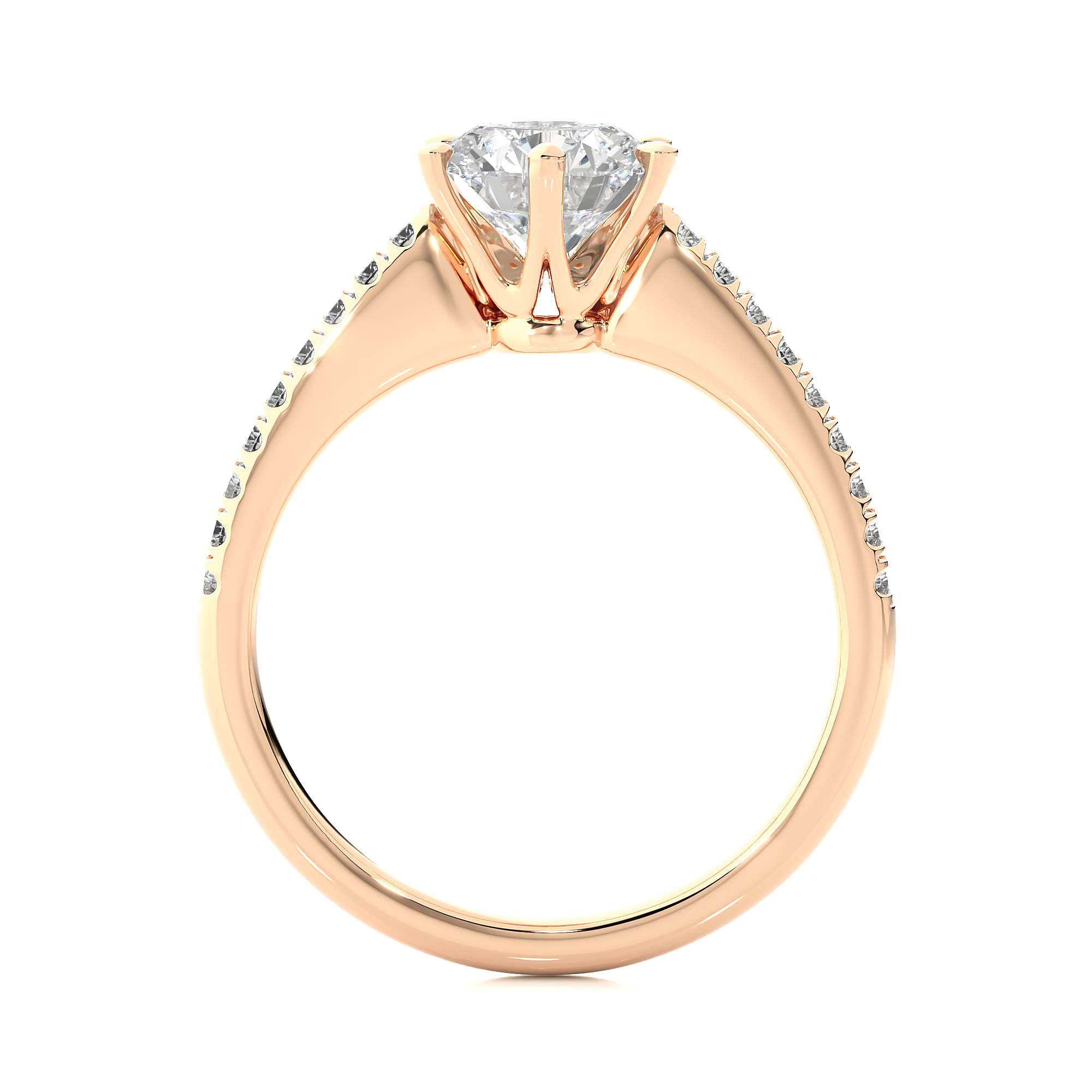Round Lab Grown Diamond Engagement Ring