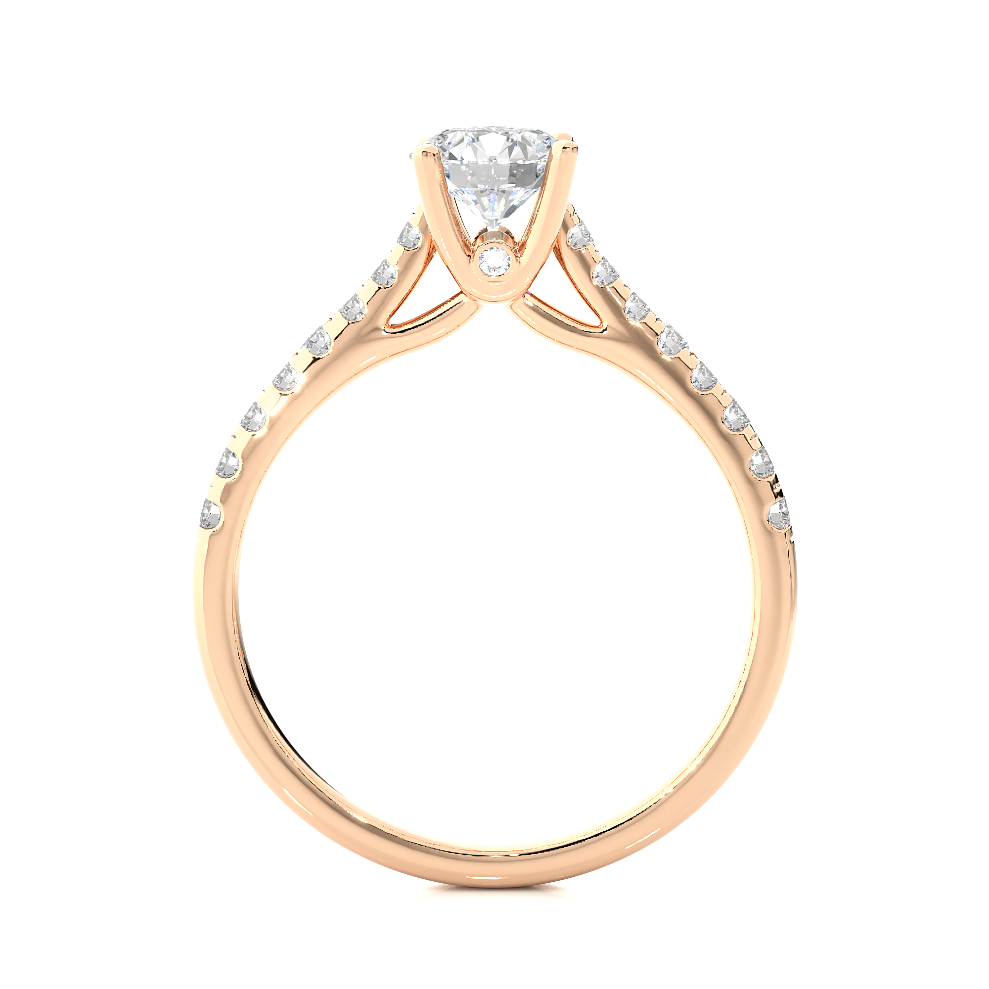 Round Cut Diamond Solitaire Engagement Ring