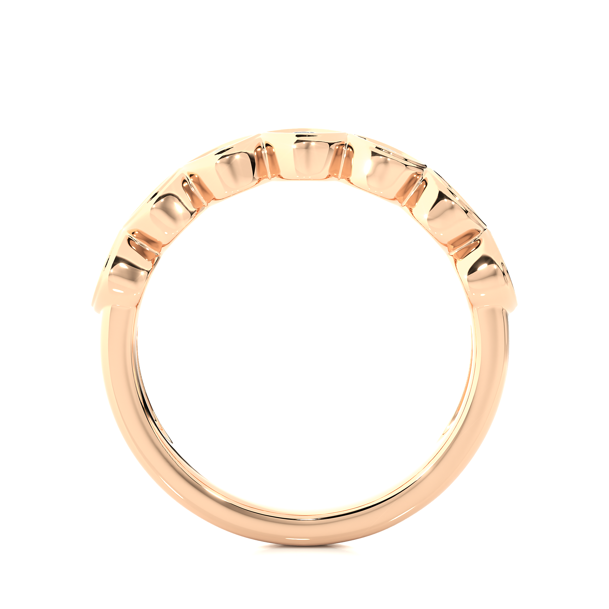 Bezel Set Lab Grown Diamond Half Eternity Ring