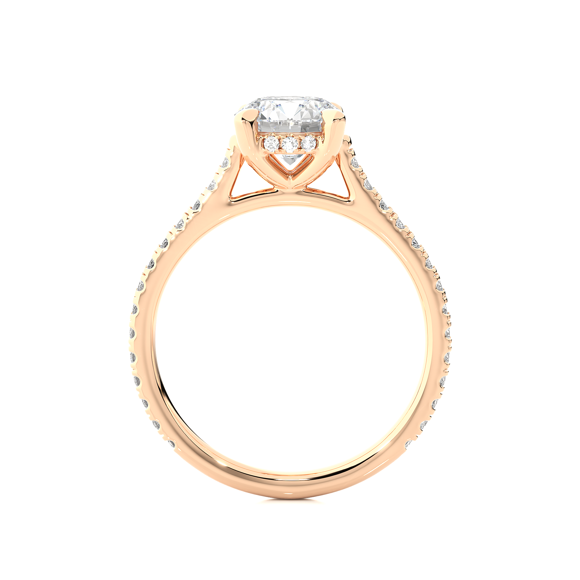 Round Lab Grown Diamond Engagement Ring