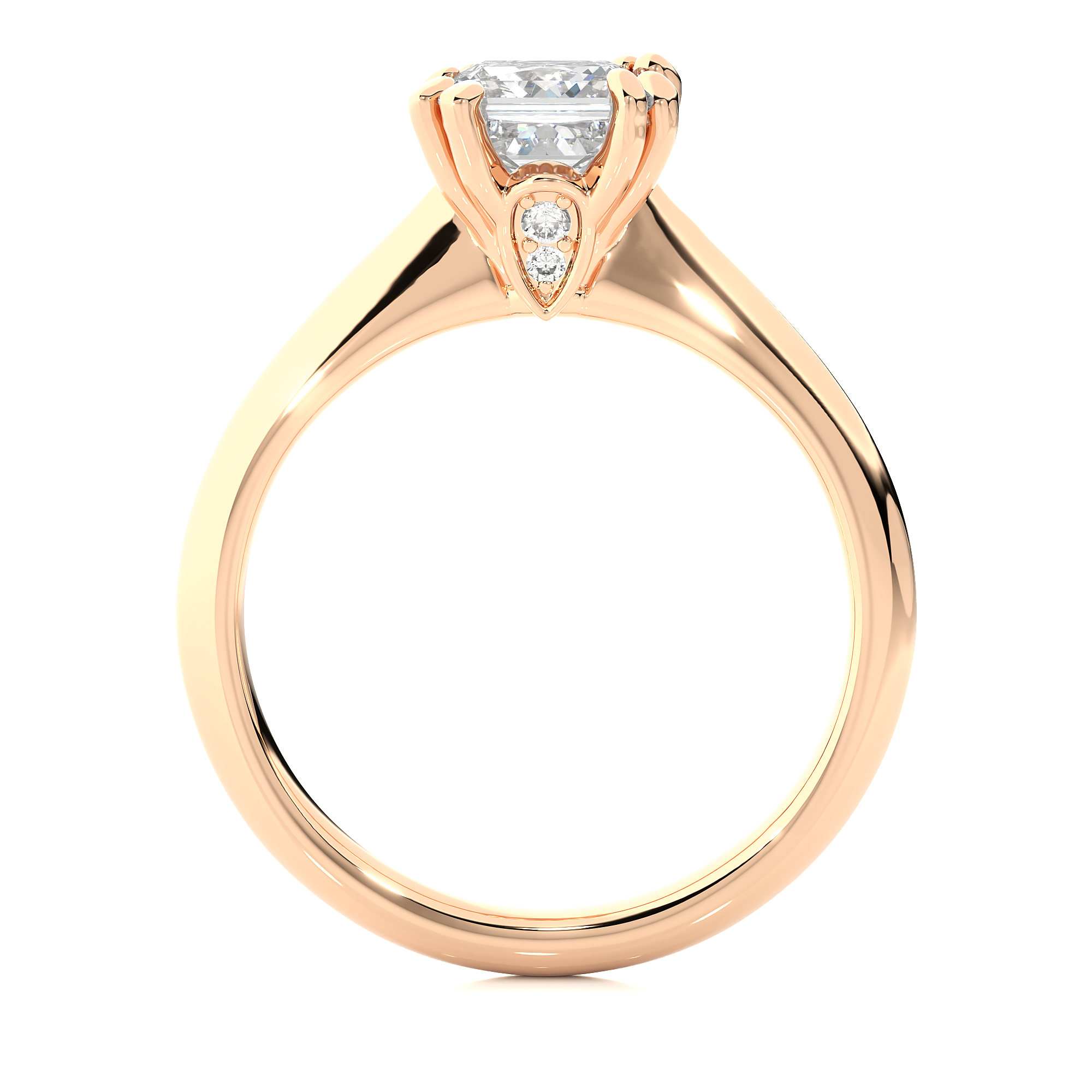 Princess Cut Lab Grown Diamond Engagement Ring