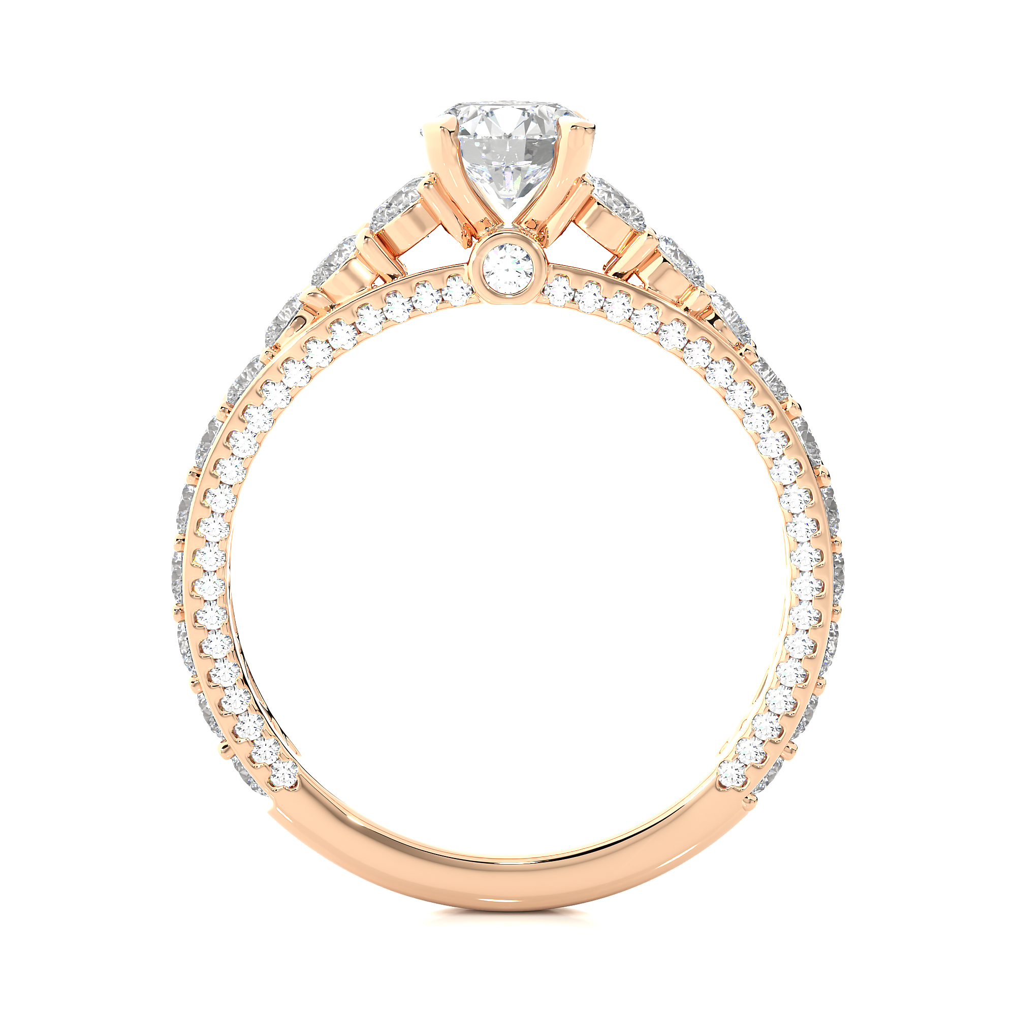 Round Cut Lab Grown Diamond Engagement Ring