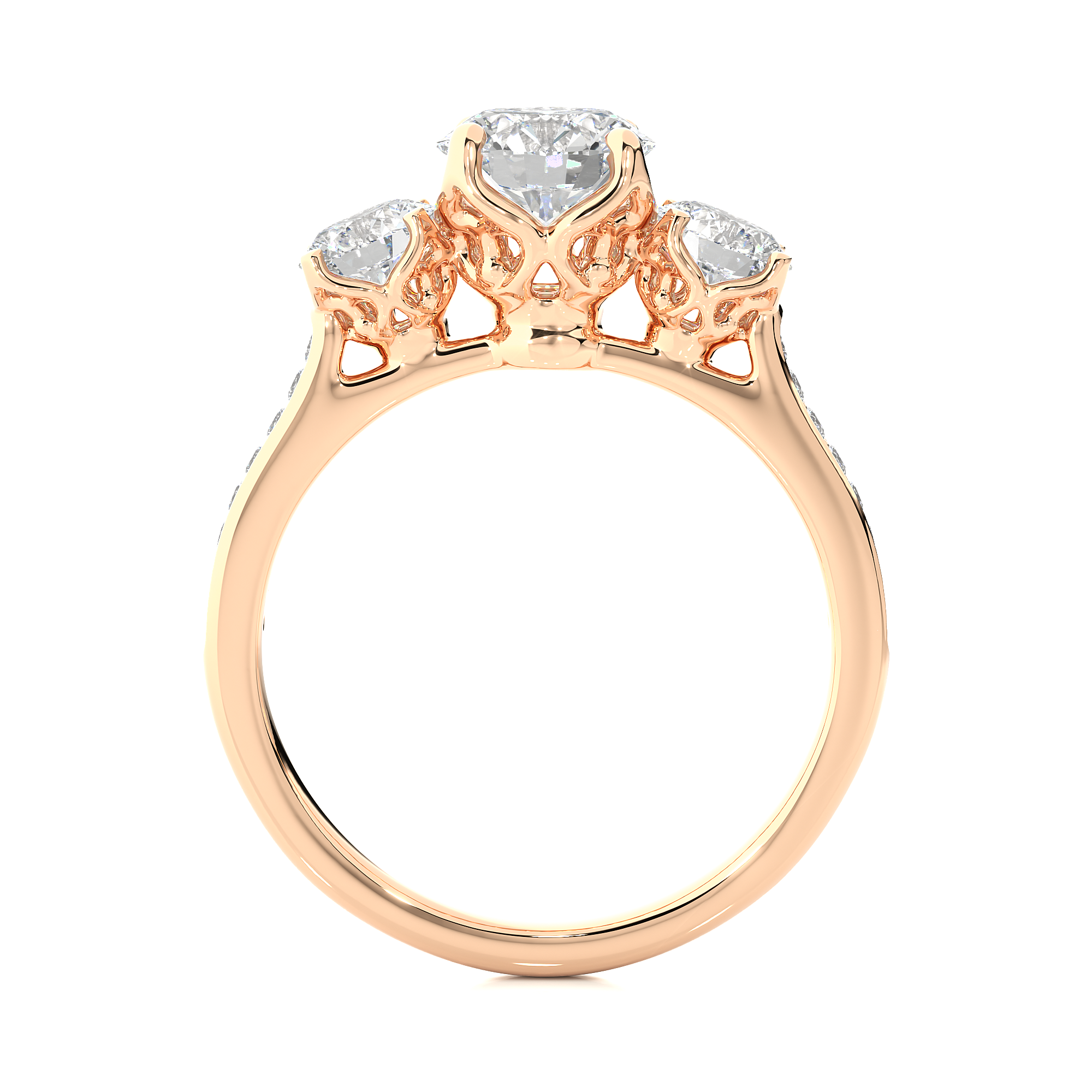 Three Stone Classic Lab Grown Diamond Ring