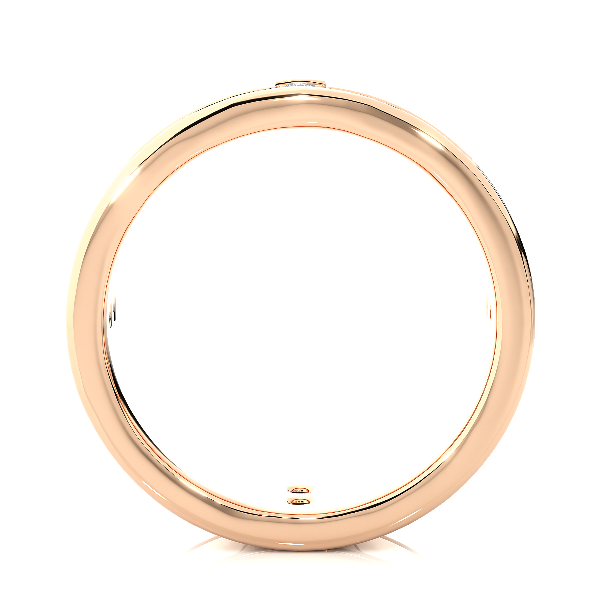Men’s Gold Lab Diamond Classic Wedding Band