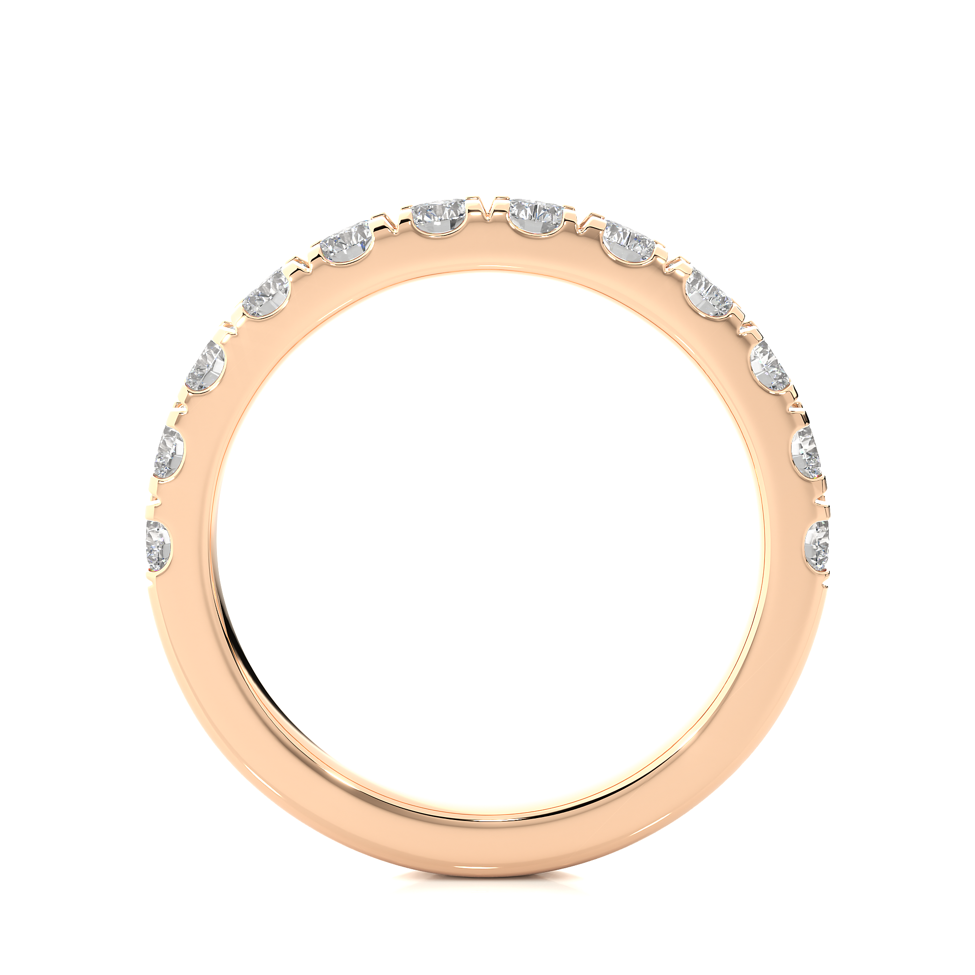 Round Cut Half Eternity Diamond Ring