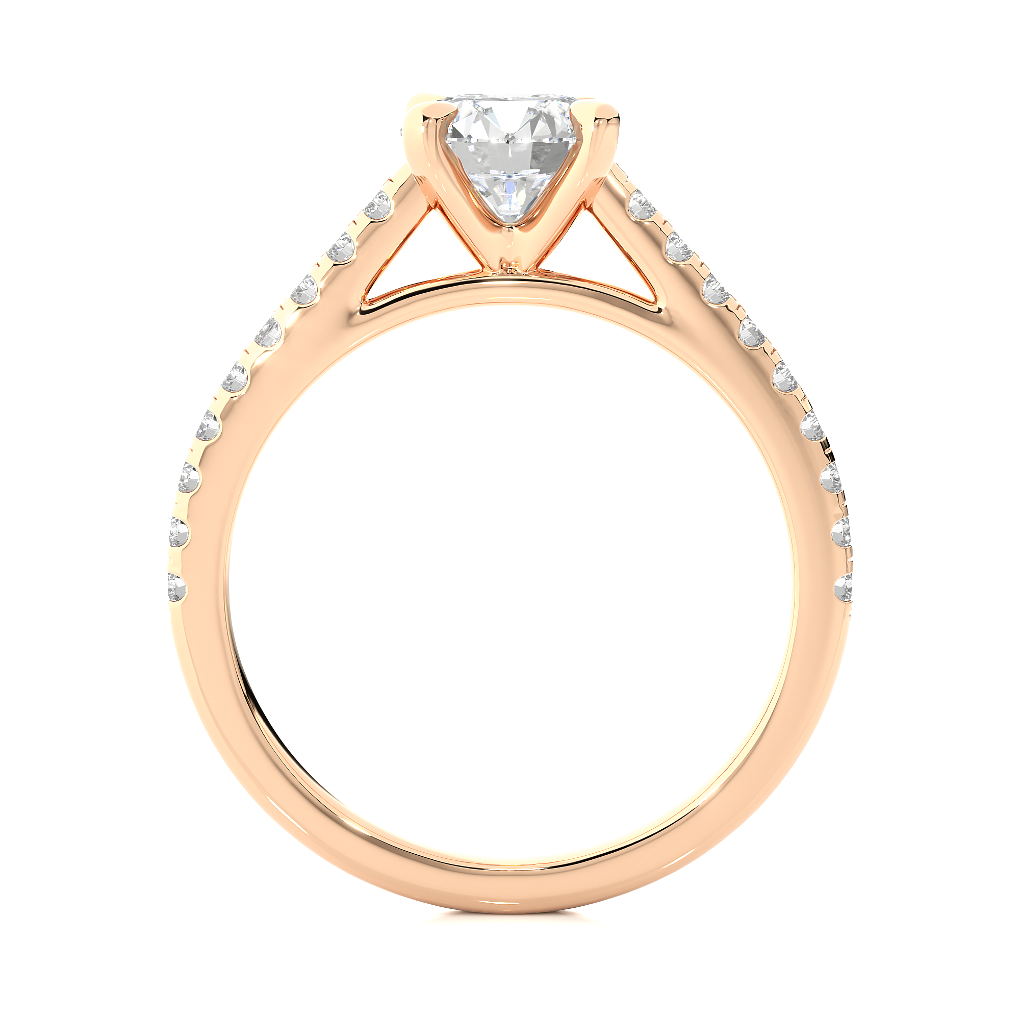 Round Cut Diamond Solitaire Engagement Ring