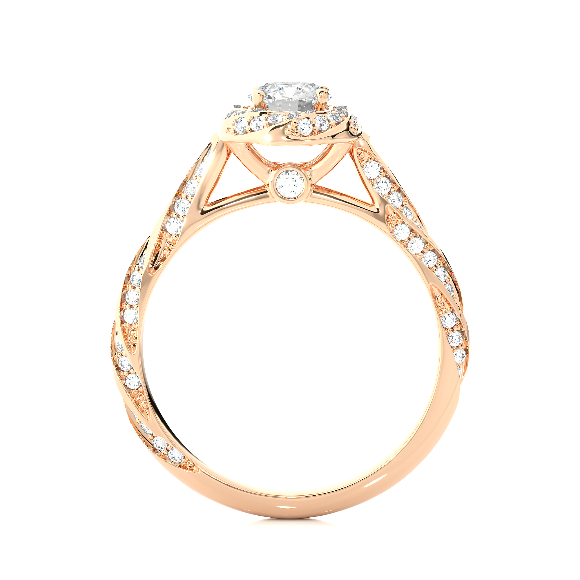 Lab Grown Diamond Halo Engagement Ring