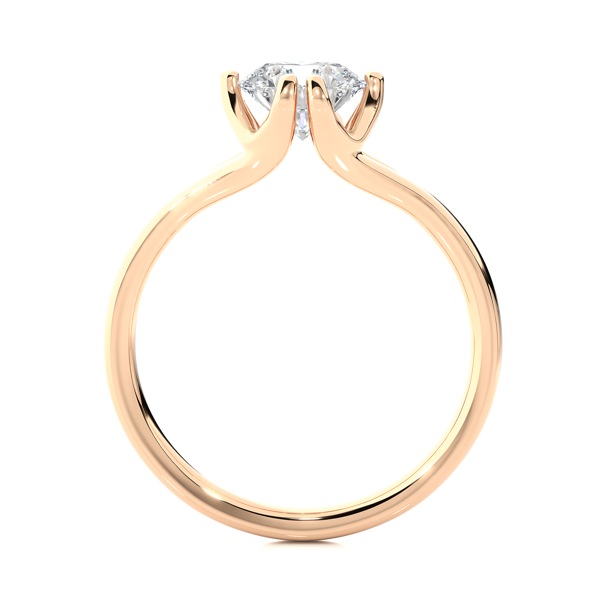 Round Cut Lab Grown Diamond Solitaire Engagement Ring