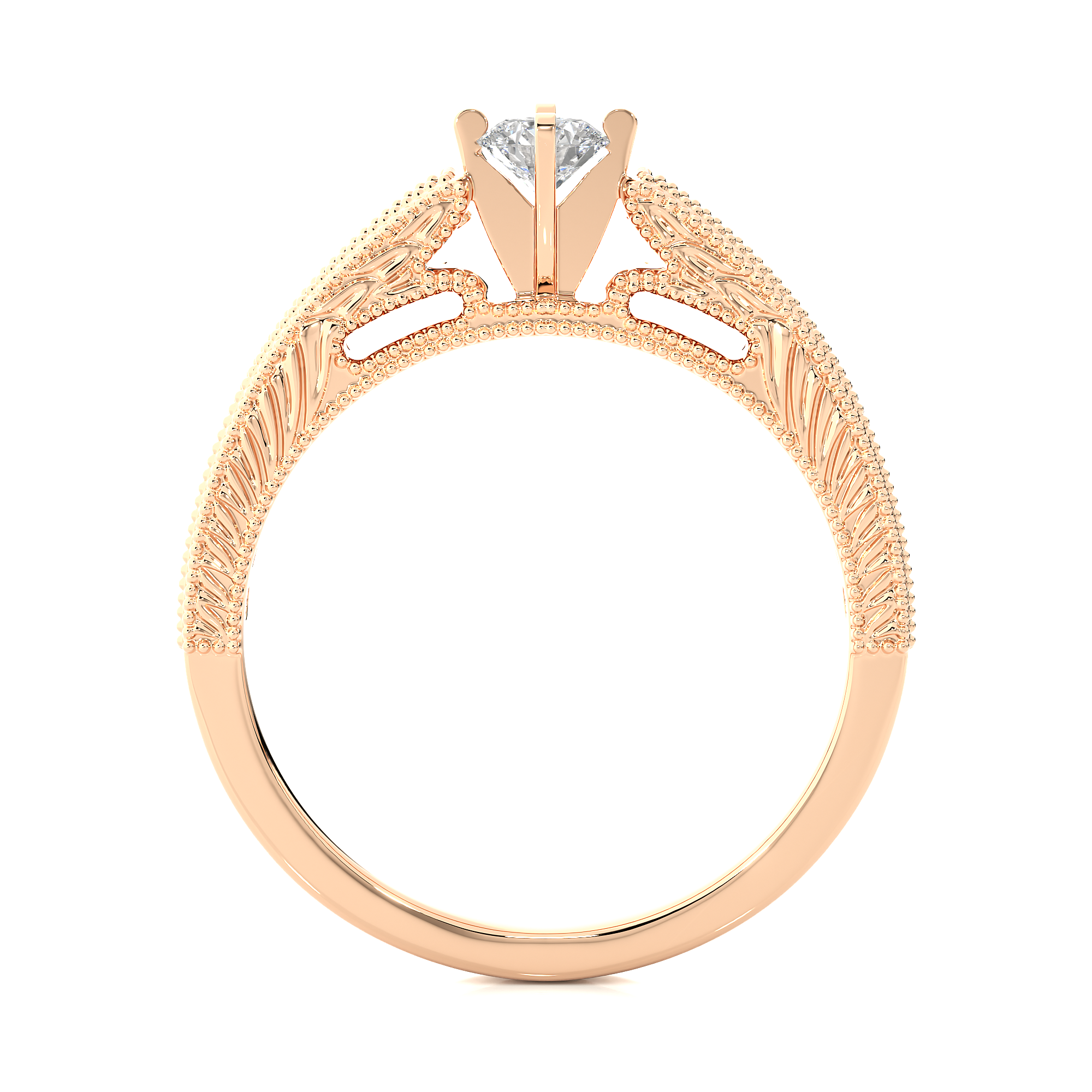 Vintage Style Diamond Engagement Ring
