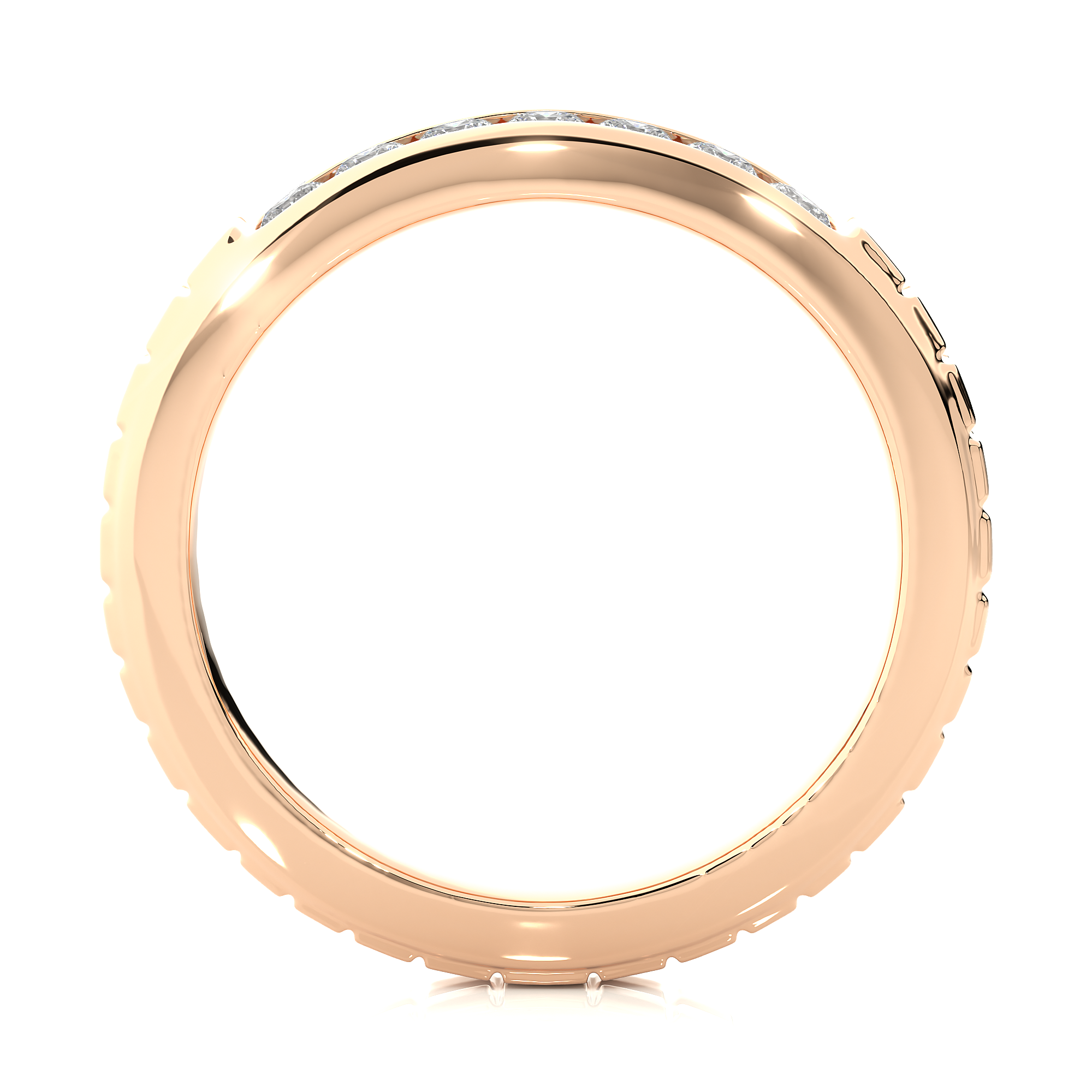 Men’s Lab Diamond Double Row Wedding Band