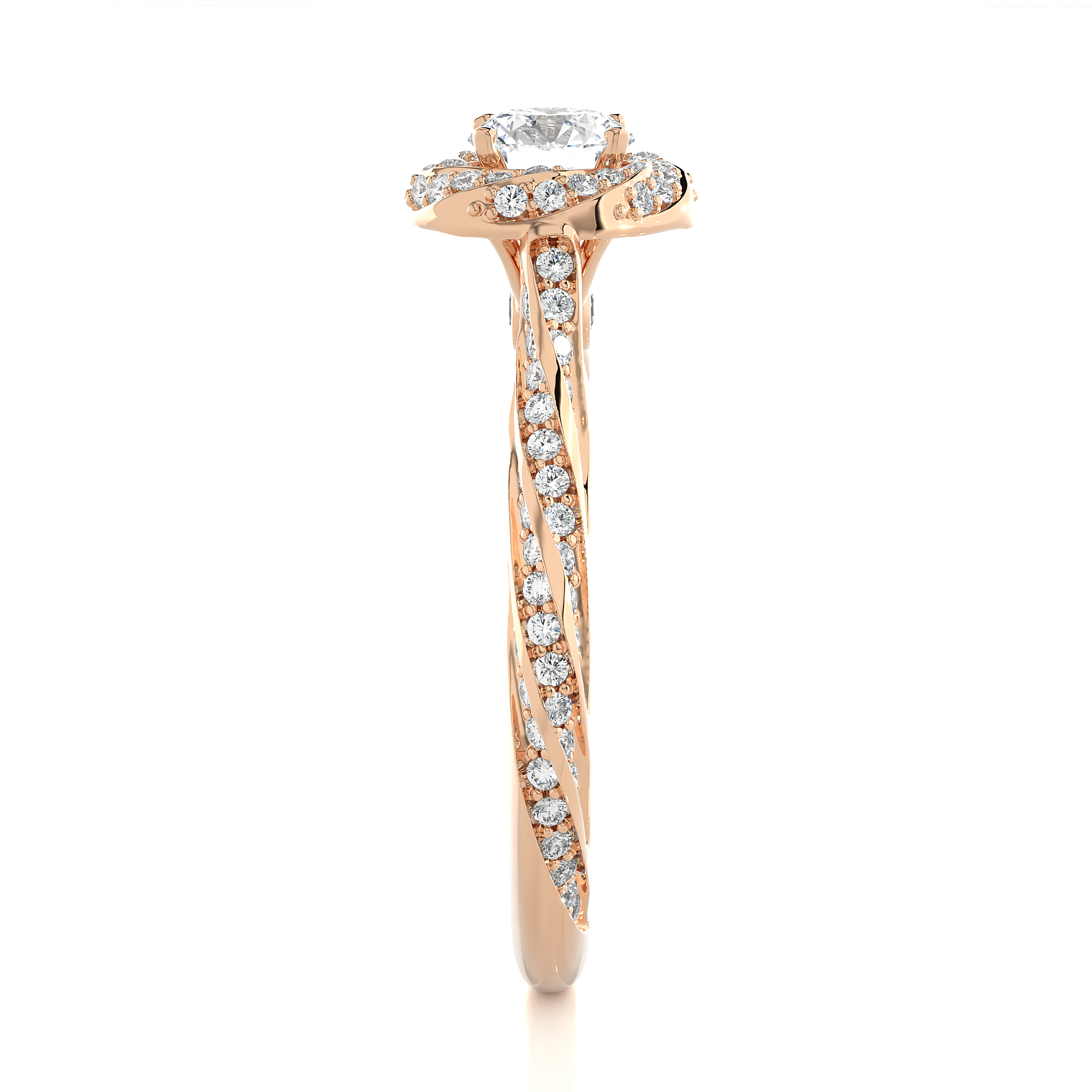 Lab Grown Diamond Halo Engagement Ring