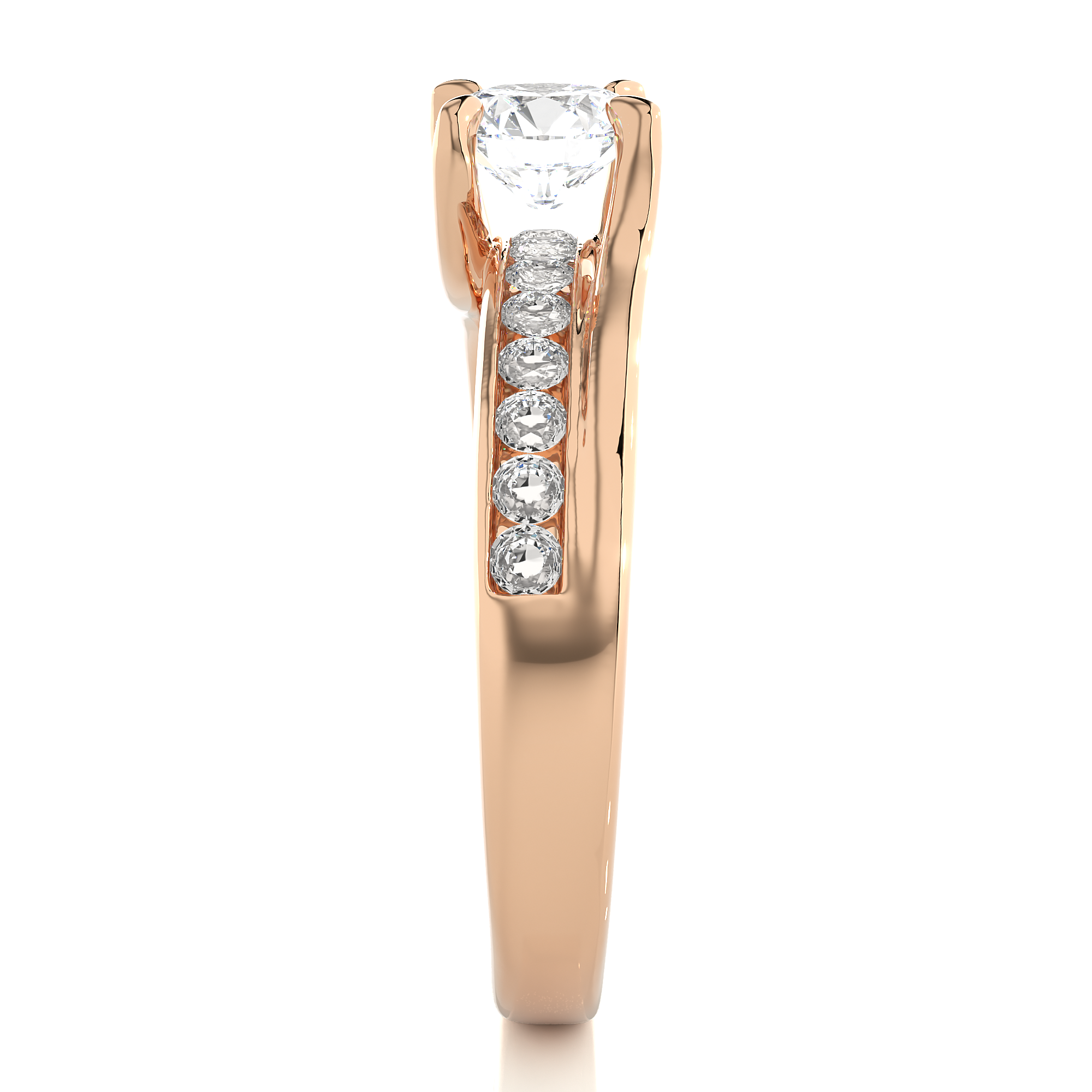 Round Lab Grown Diamond Engagement Ring