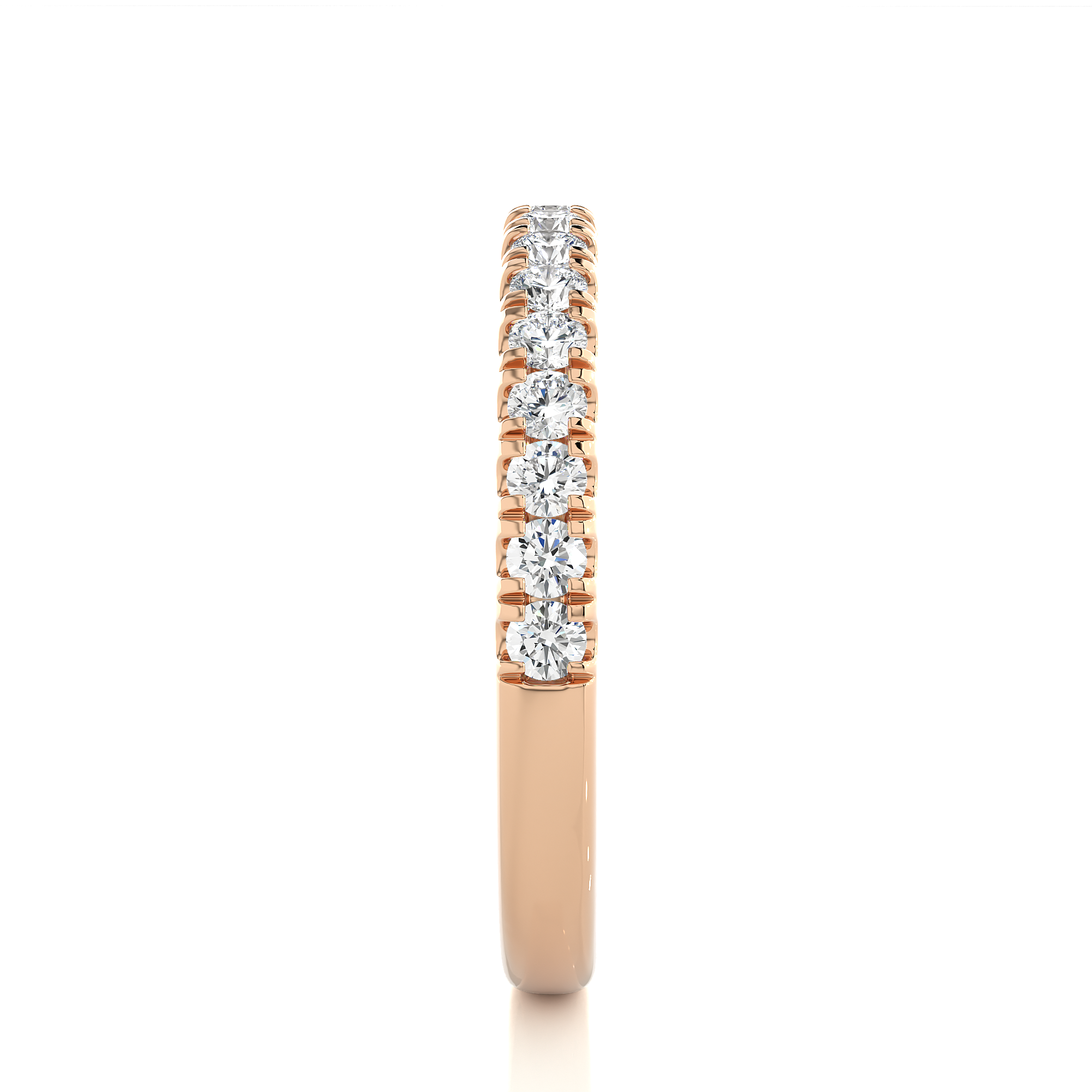 Round Cut Half Eternity Diamond Ring