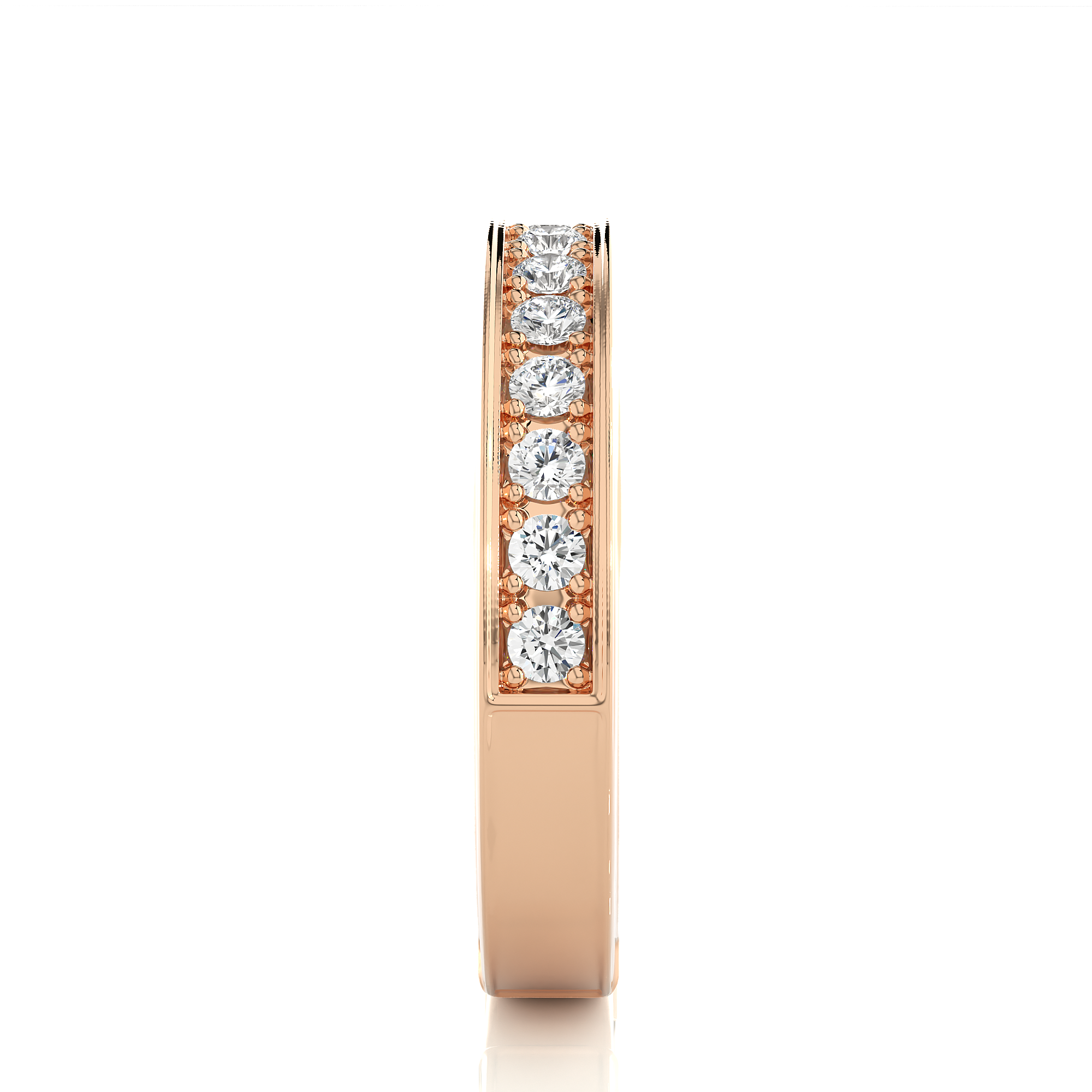 Channel Set Lab Grown Diamond Half Eternity Ring