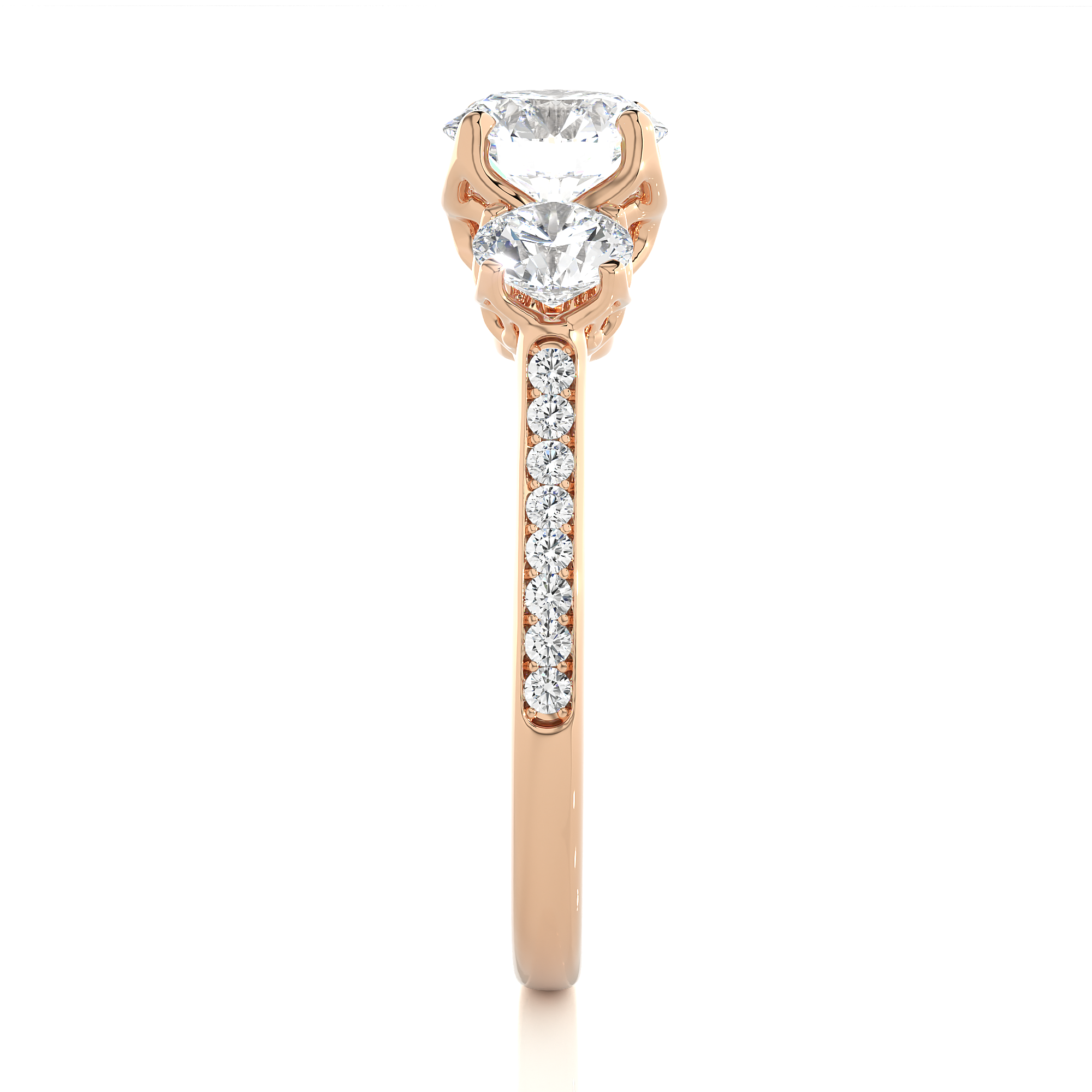 Three Stone Classic Lab Grown Diamond Ring