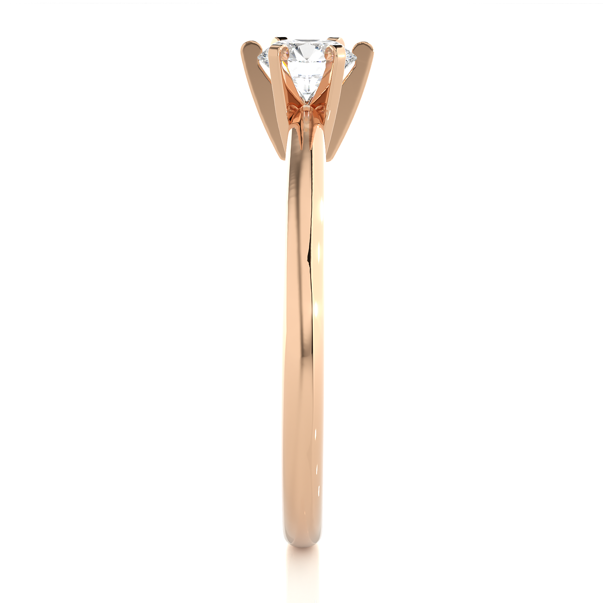 Round Cut Lab Grown Diamond Solitaire Engagement Ring
