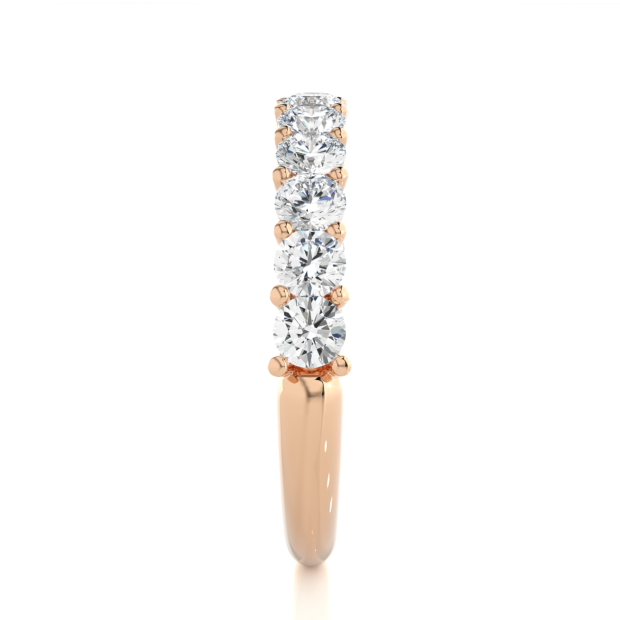 Round Cut Diamond Eternity Wedding Band