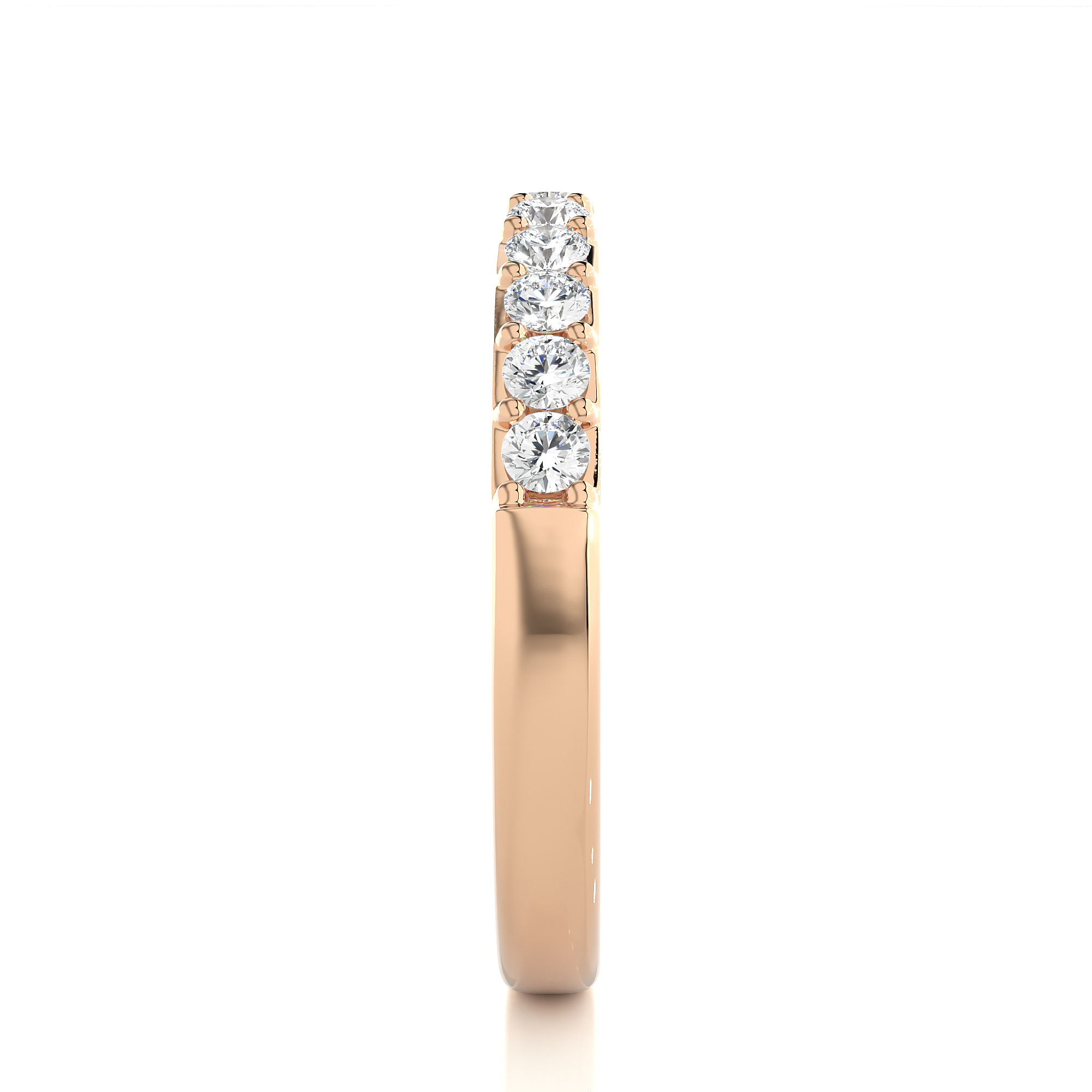 Round Cut Diamond Half Eternity Ring