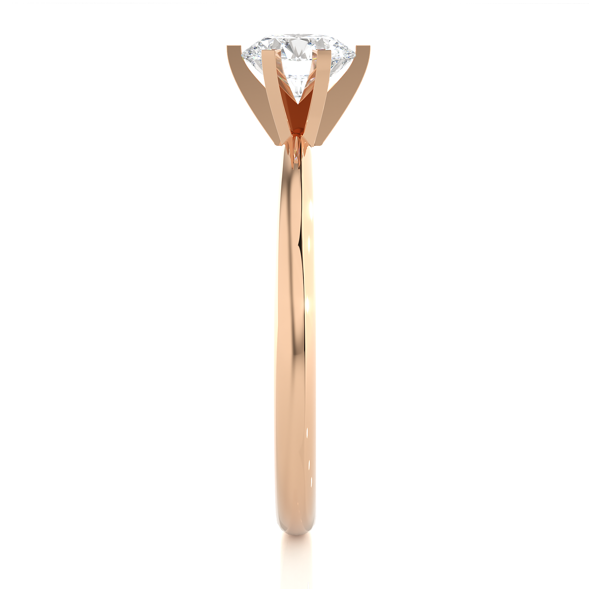 Round Lab Grown Diamond Solitaire Ring
