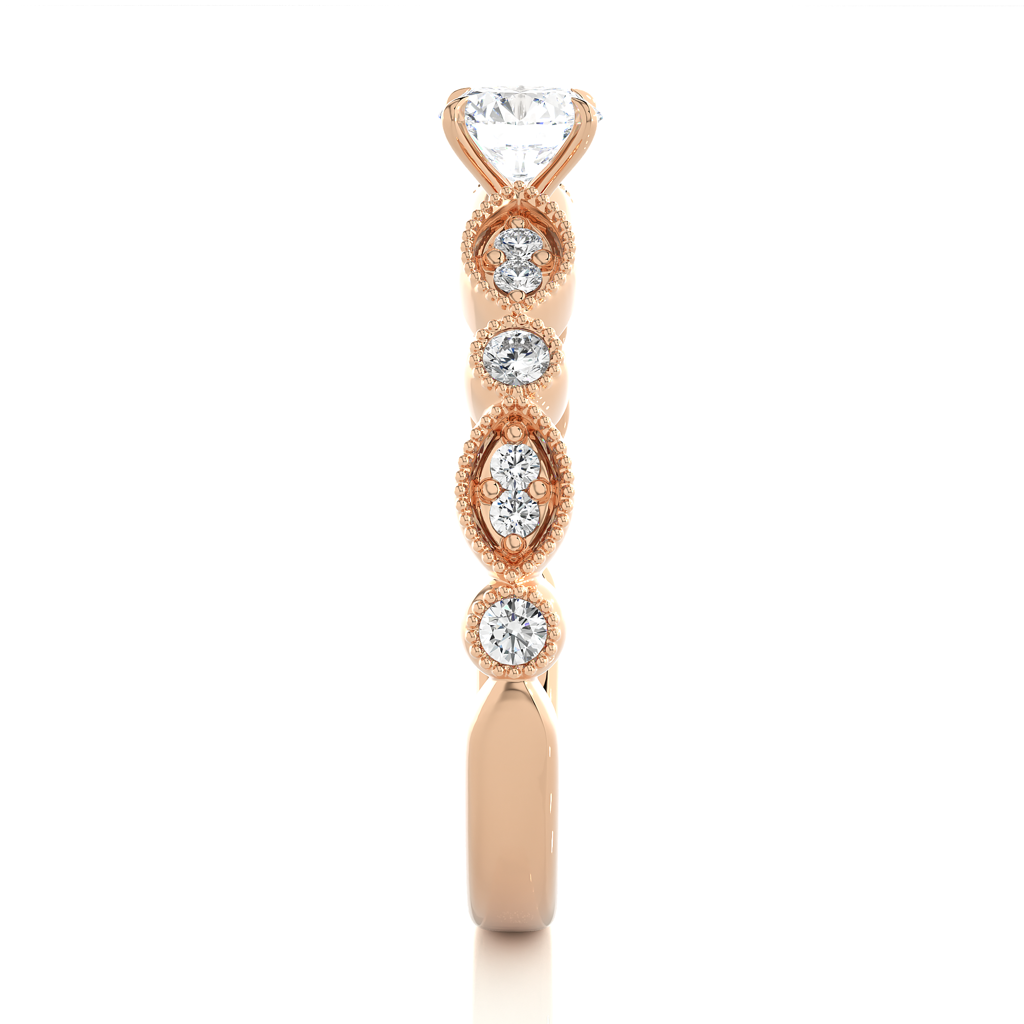 Floral Inspired Diamond Engagement Ring