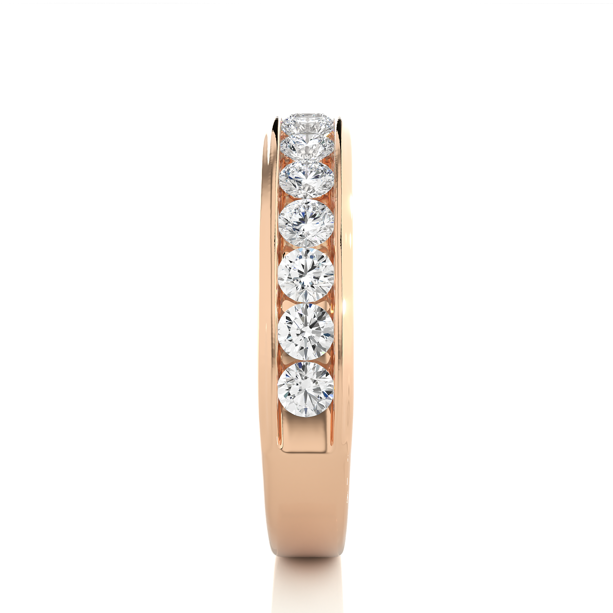 Channel Set Lab Grown Diamond Eternity Band