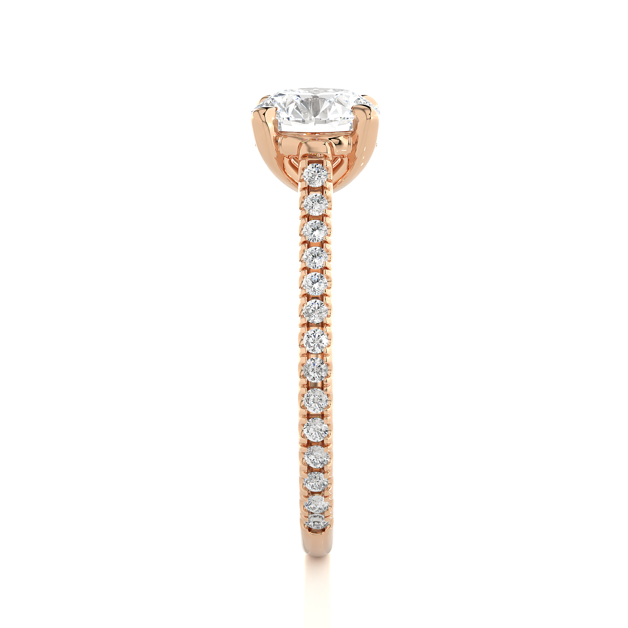 Round Lab Grown Diamond Engagement Ring