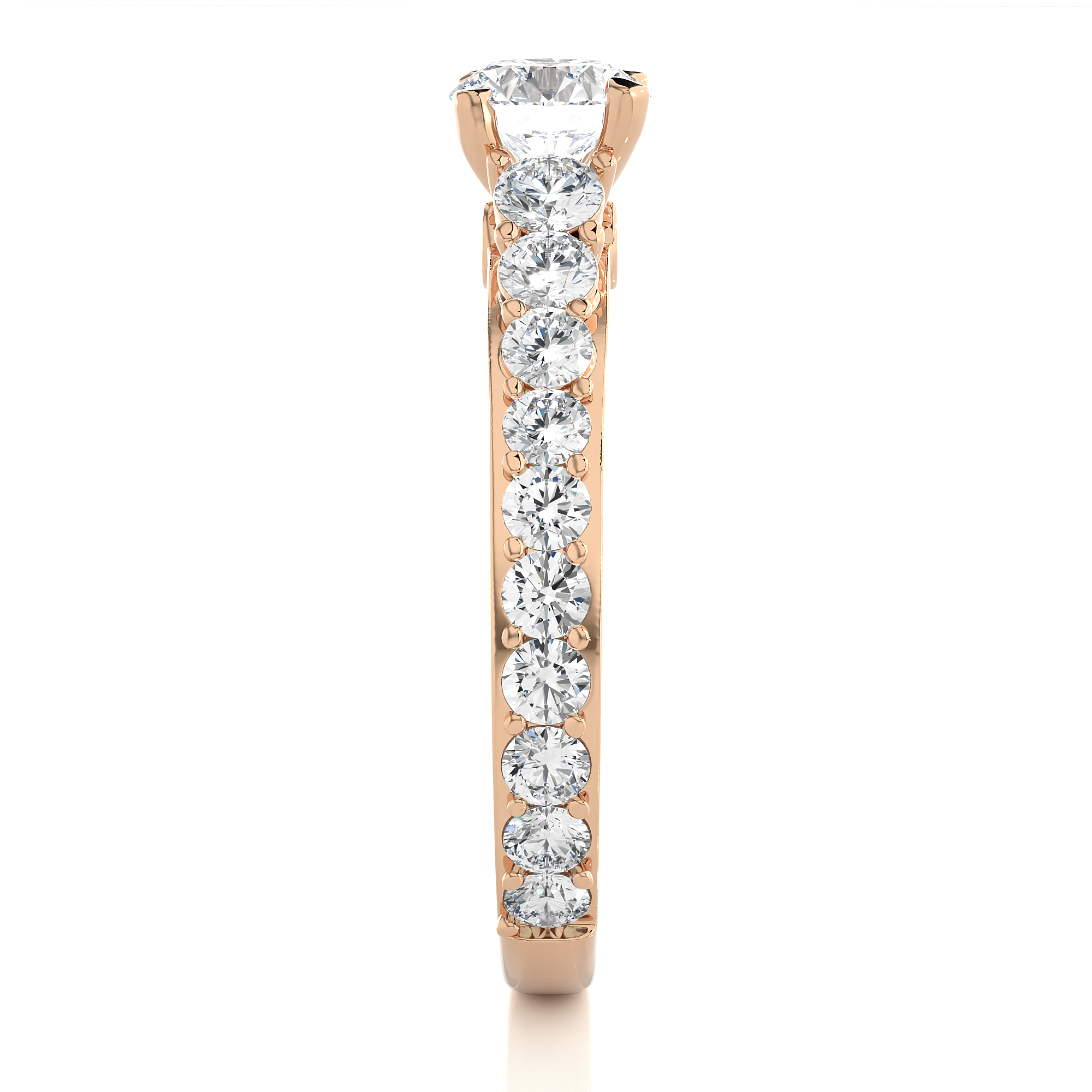 Round Cut Lab Grown Diamond Engagement Ring