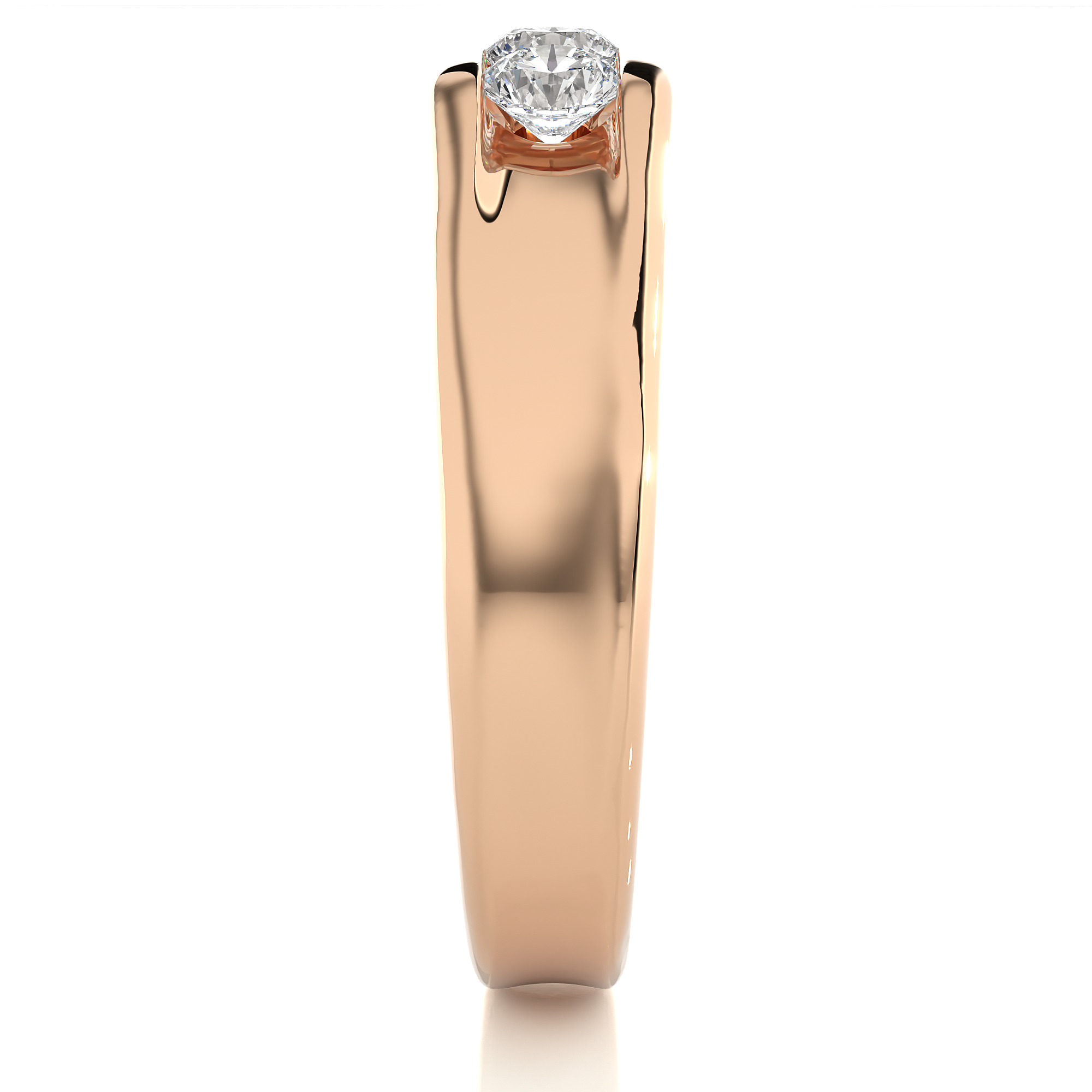 Classic Lab Diamond Three Stone Men’s Wedding Band