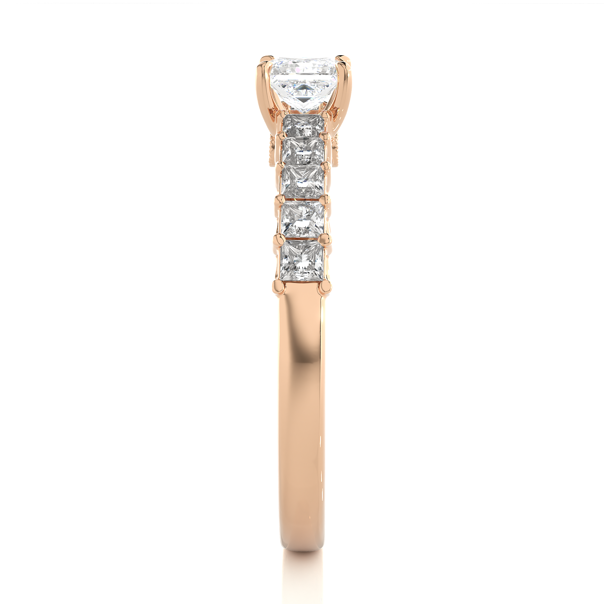 Princess Cut Lab Grown Diamond Engagement Ring