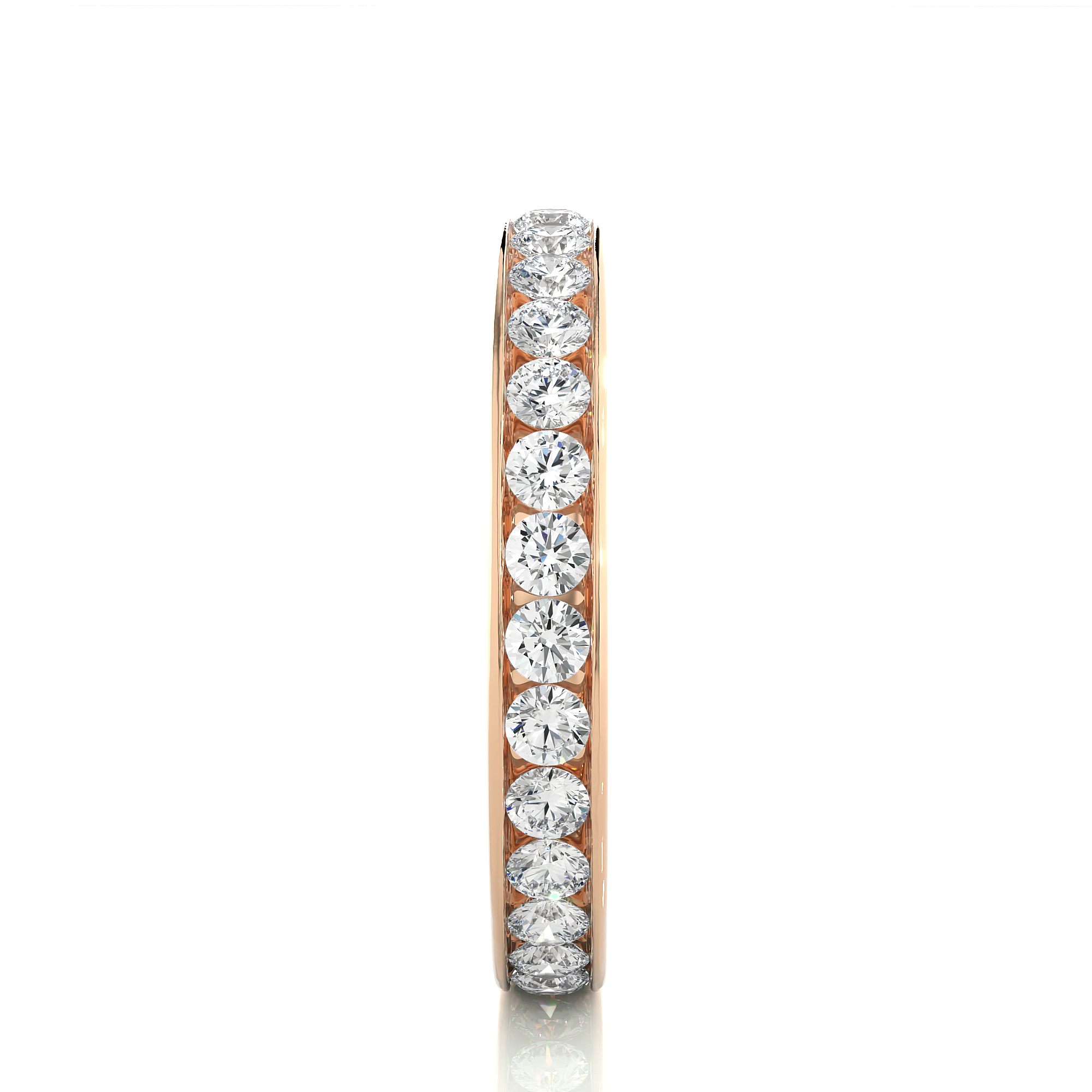 Channel Set Lab Grown Diamond Wedding Band