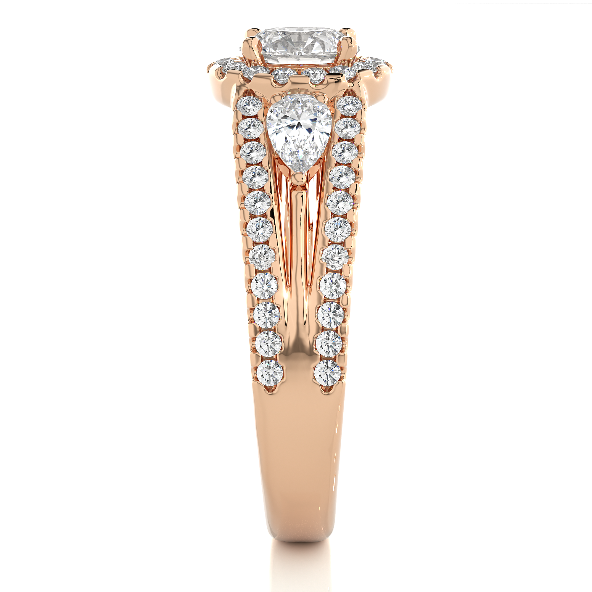 Vintage Halo Lab Grown Diamond Engagement Ring
