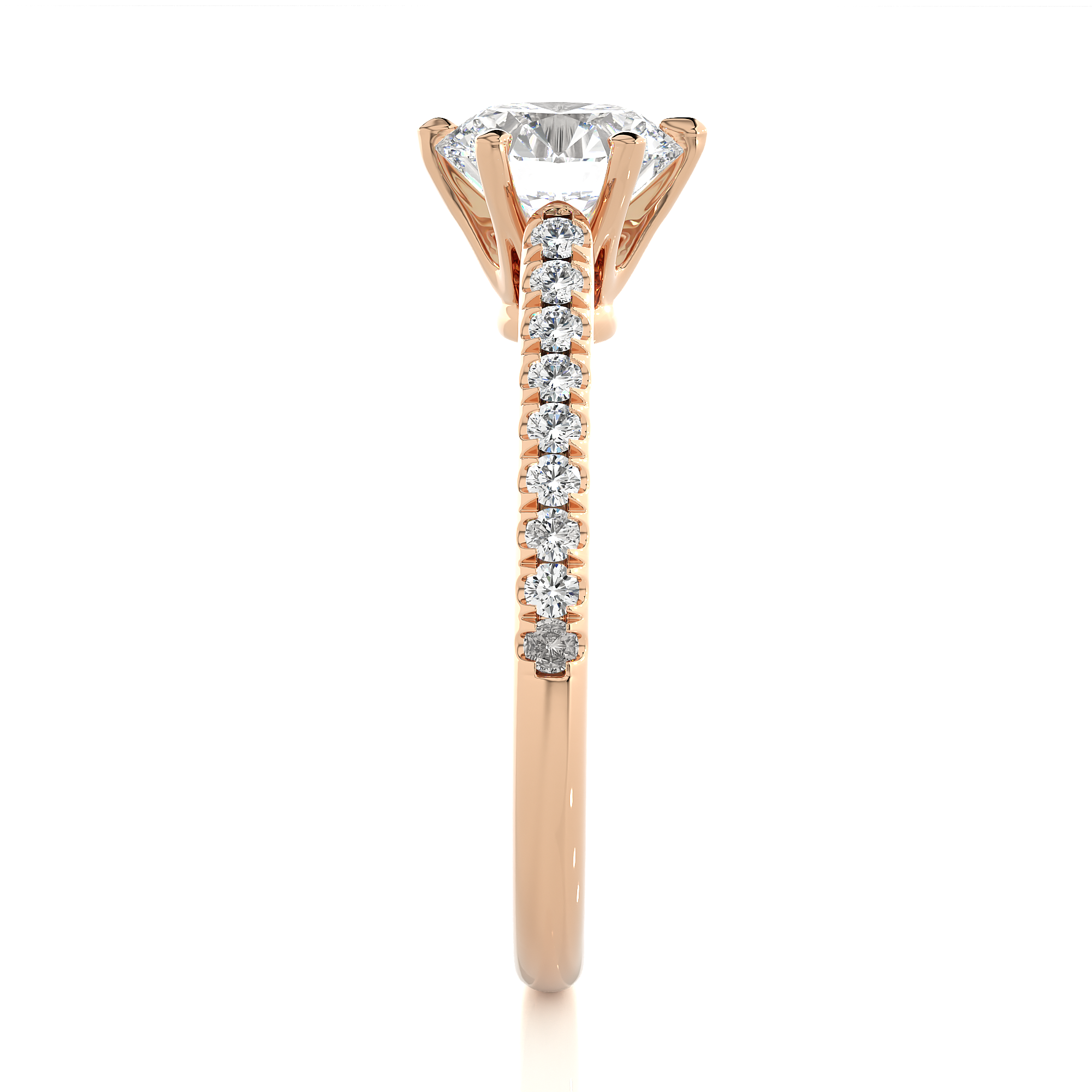 Round Lab Grown Diamond Engagement Ring