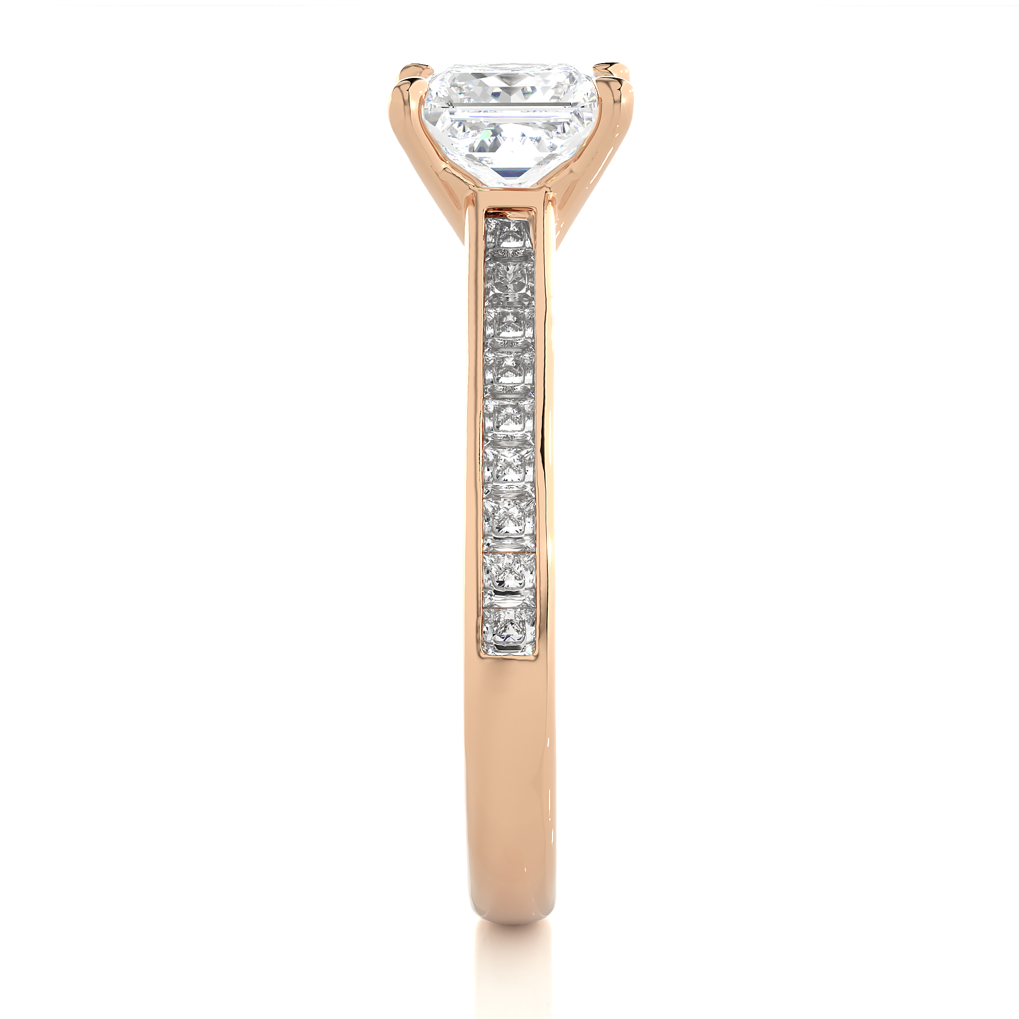Princess Cut Lab Grown Diamond Engagement Ring