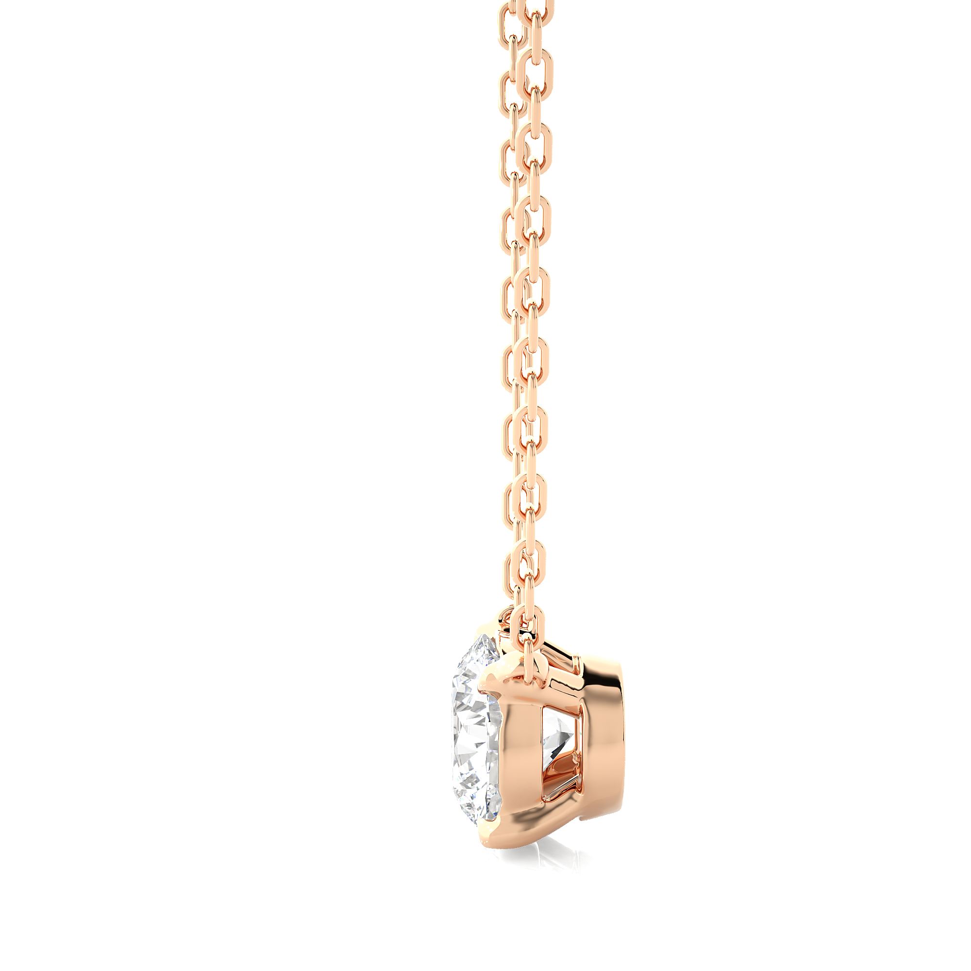 Round Lab Grown Diamond Solitaire Necklace