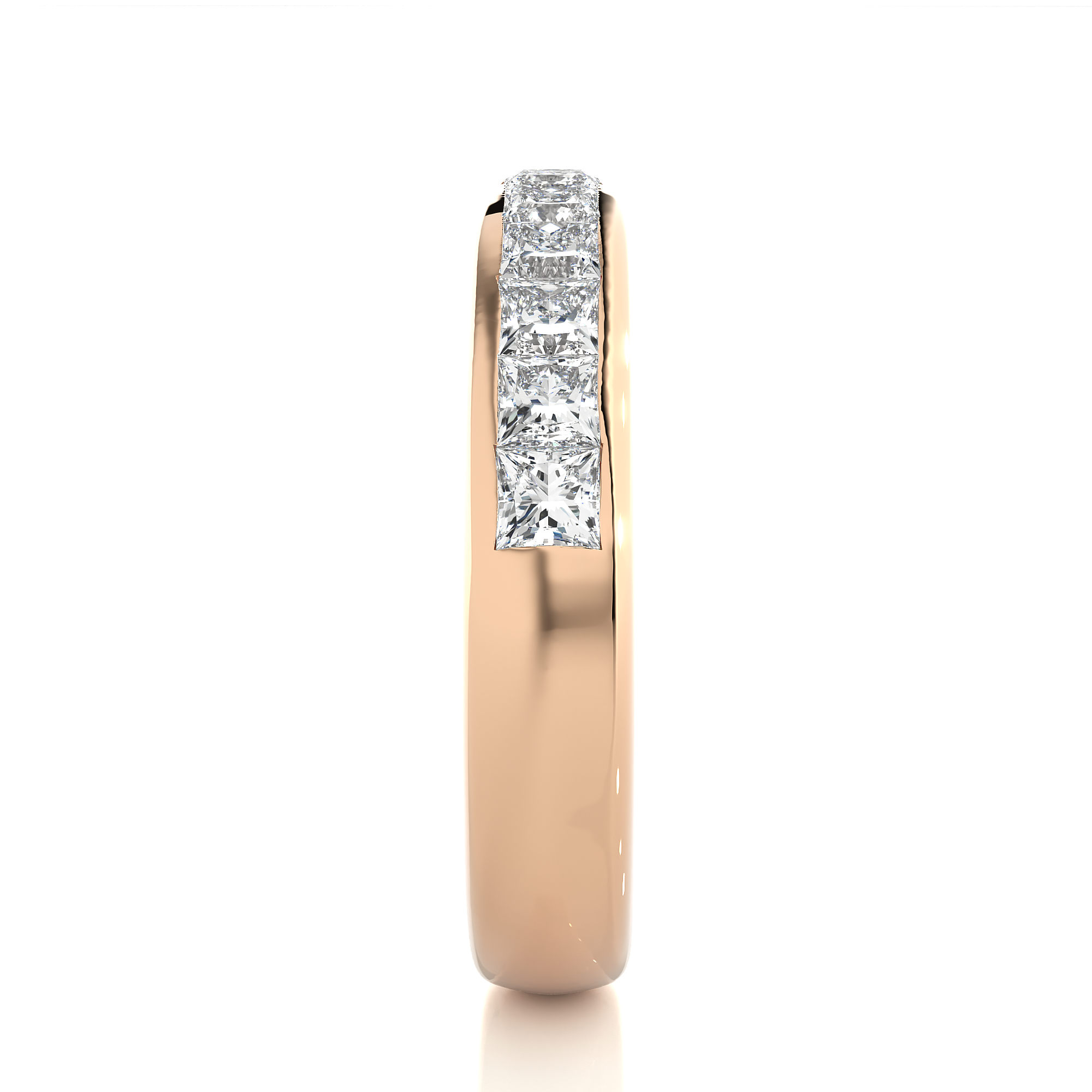 Princess Cut Lab Grown Diamond Channel Set Eternity Band