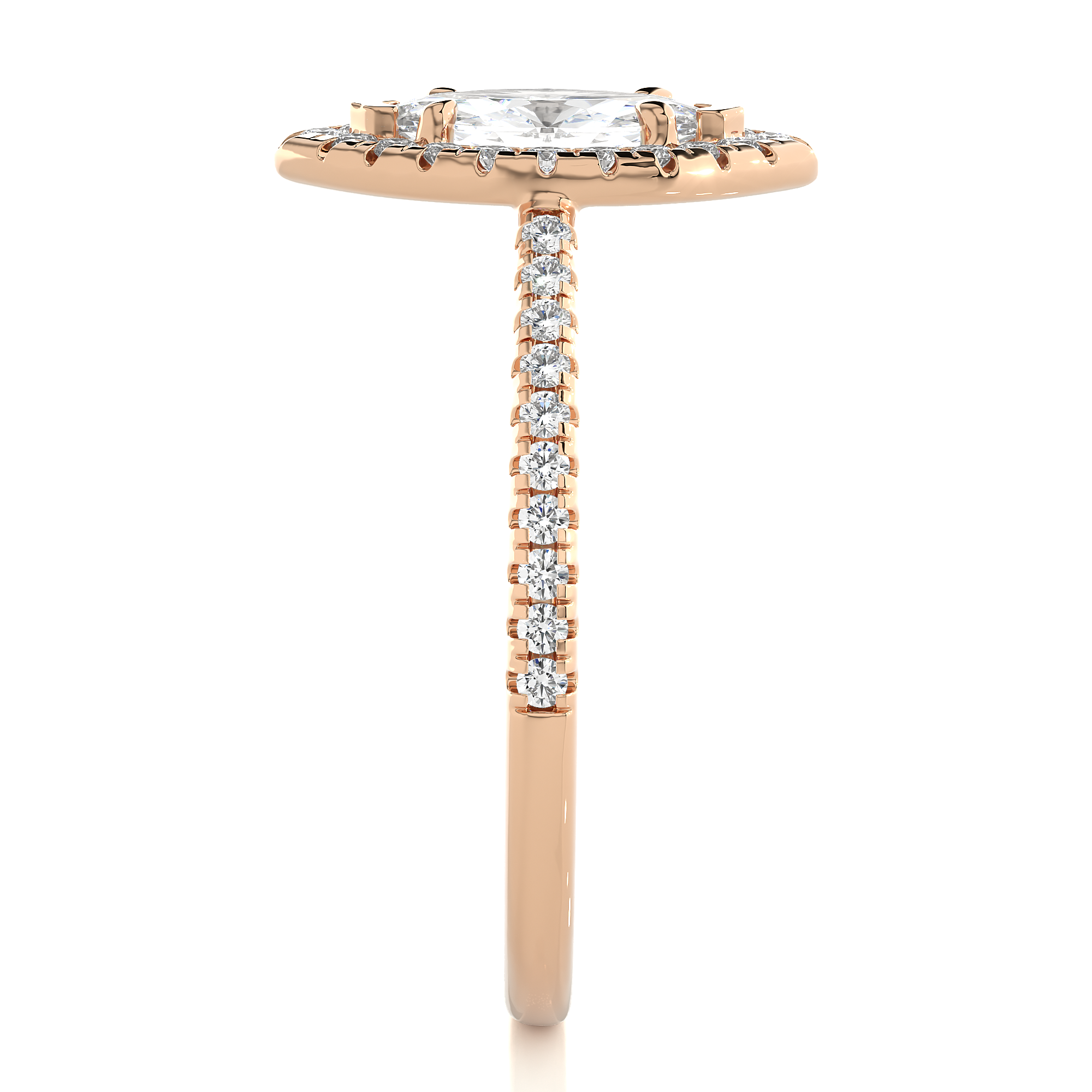 Marquise Lab Grown Diamond Halo Engagement Ring