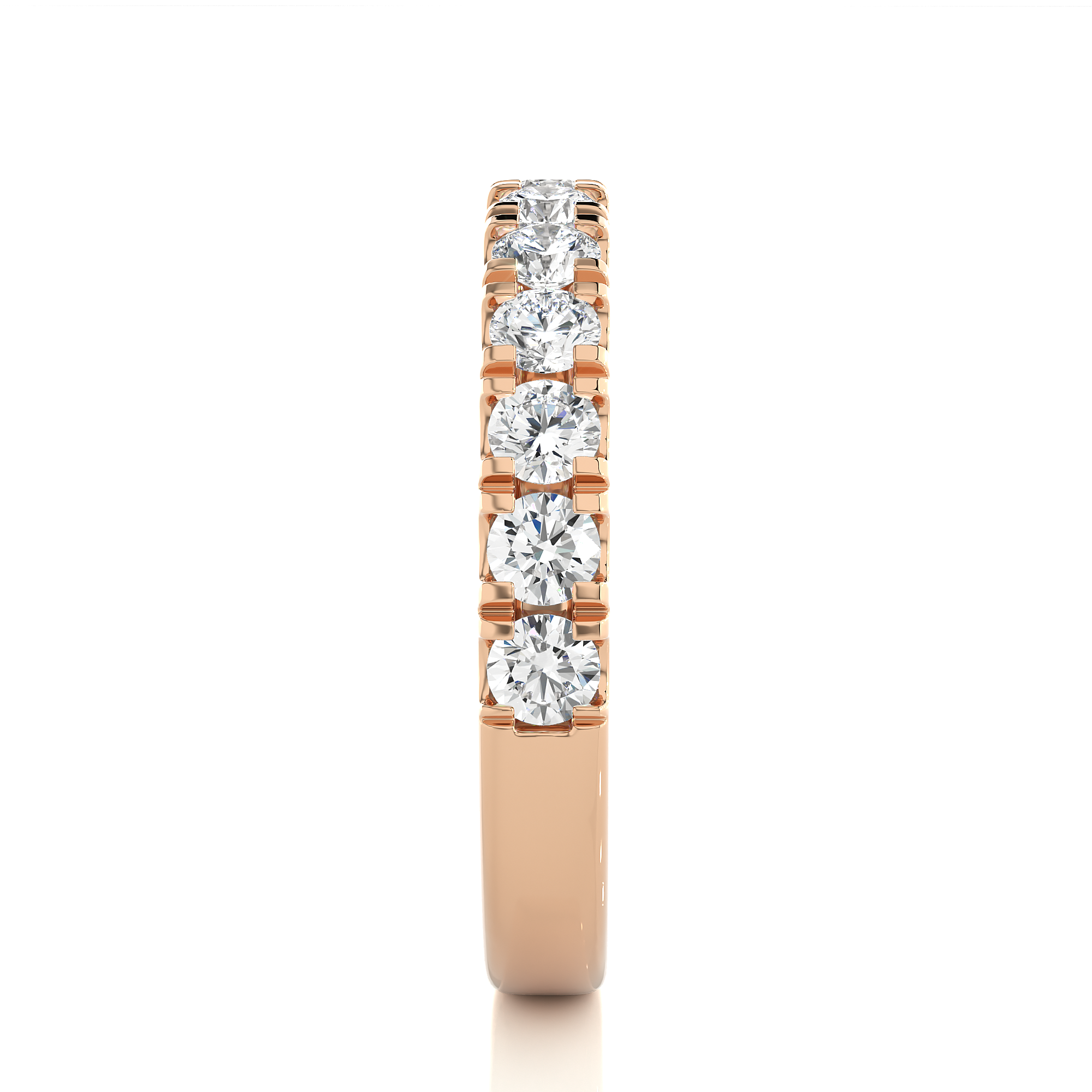 Round Cut Half Eternity Diamond Ring
