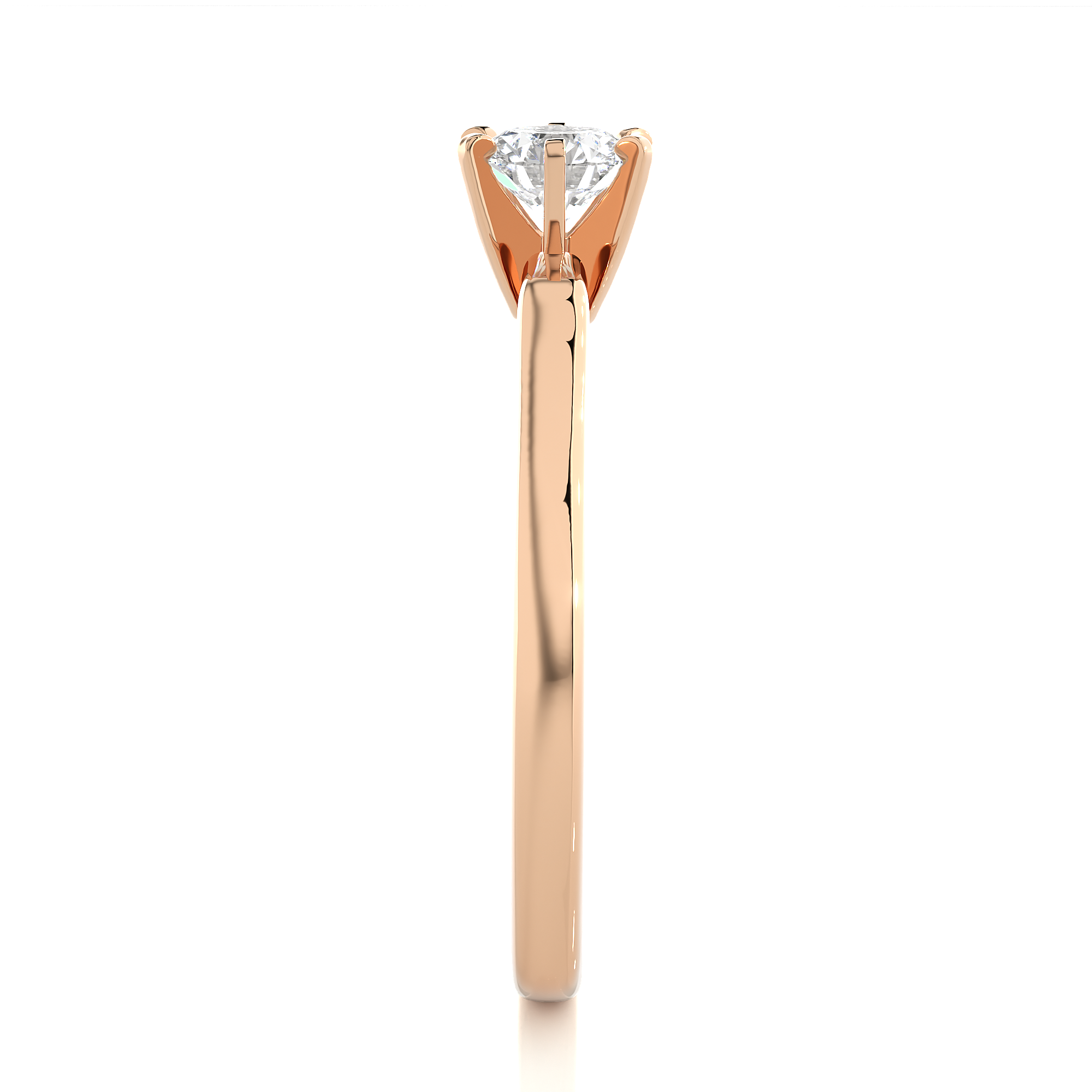 Round Cut Lab Grown Diamond Solitaire Engagement Ring