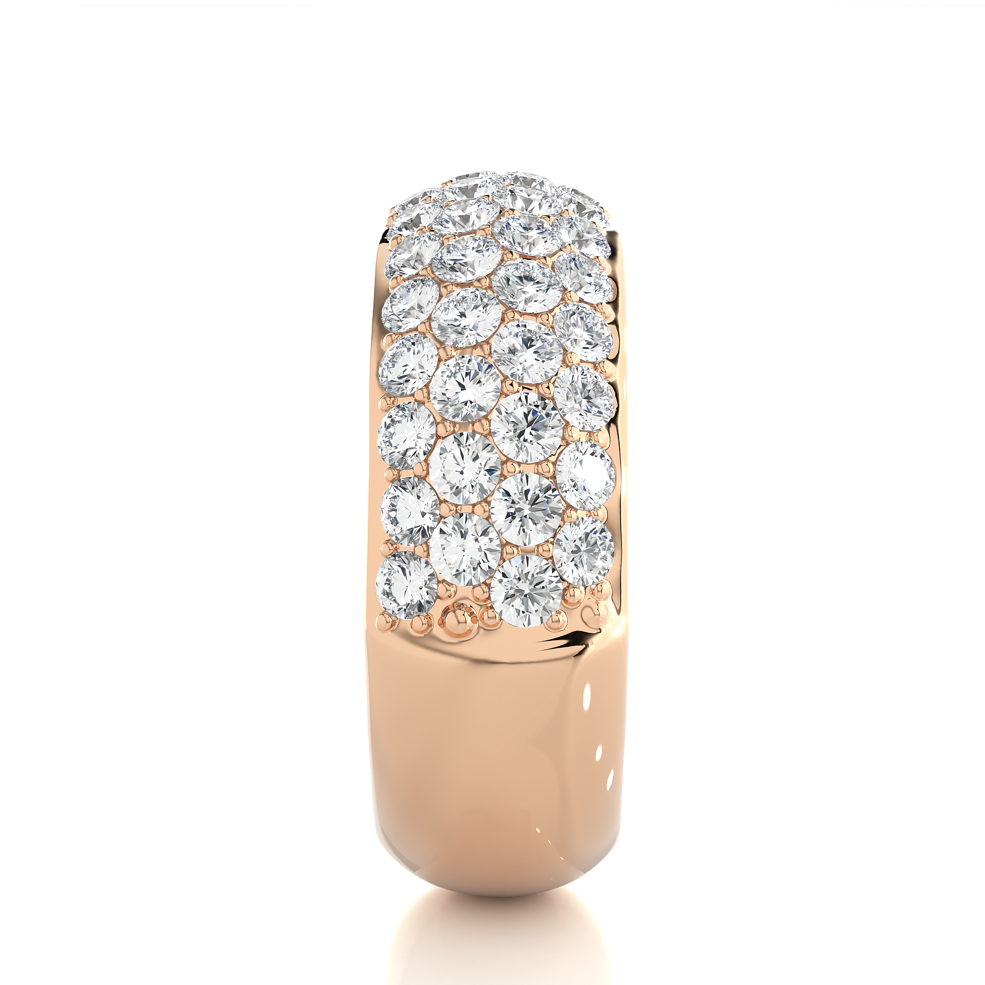 Round Cut Lab Grown Diamond Wide Eternity Ring