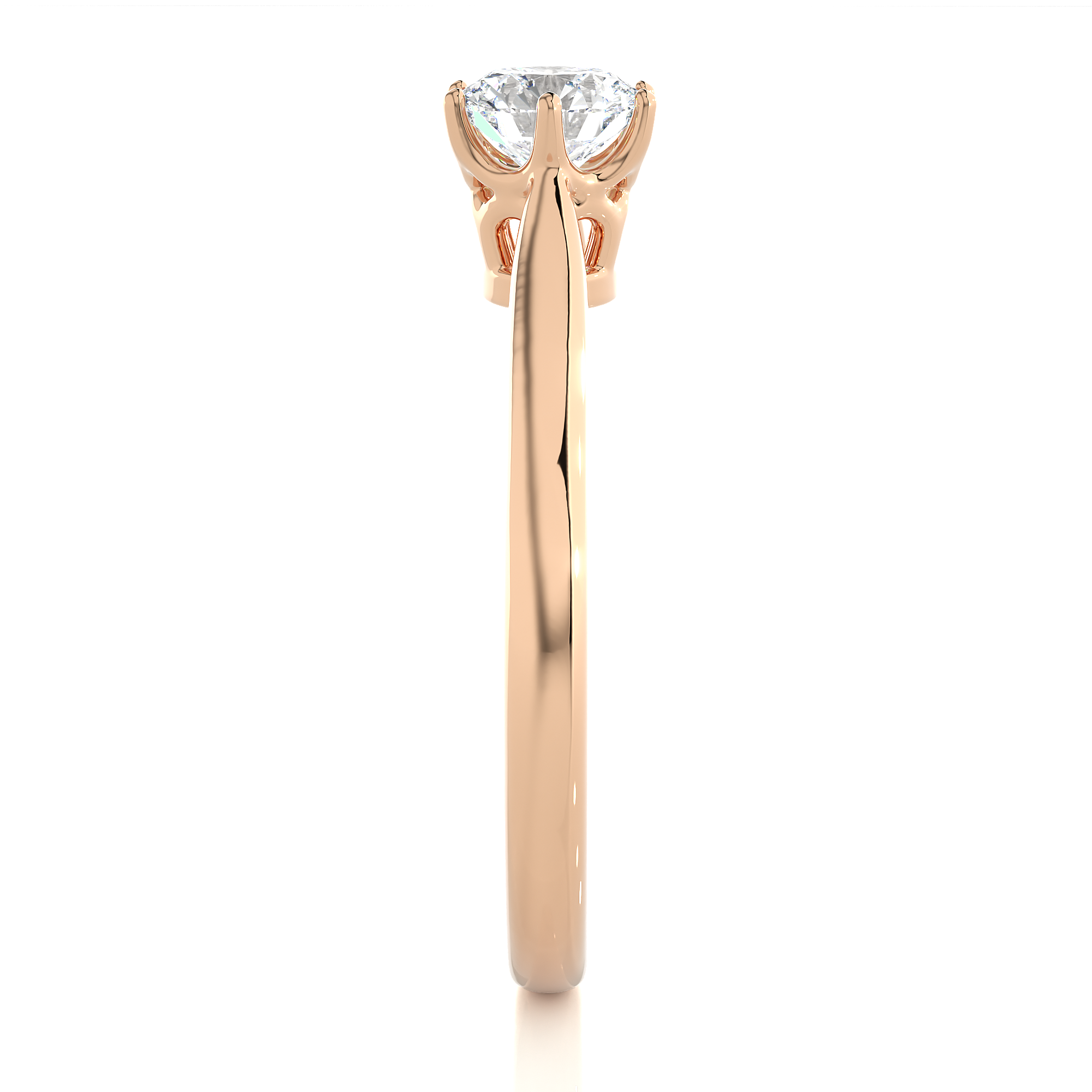 Round Cut Lab Grown Diamond Solitaire Engagement Ring