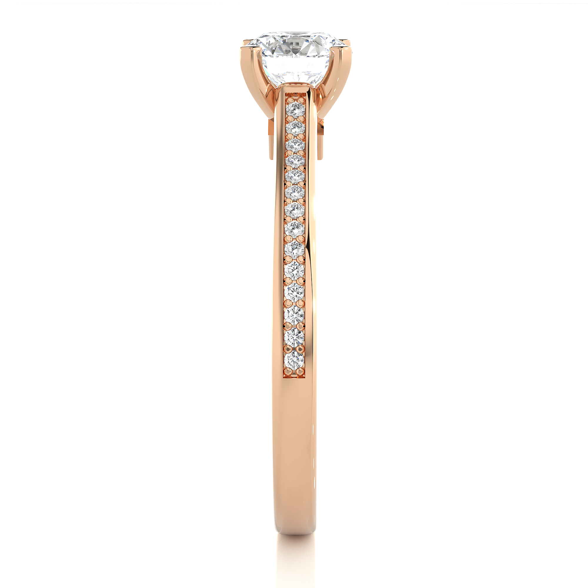 Round Lab Grown Diamond Engagement Ring