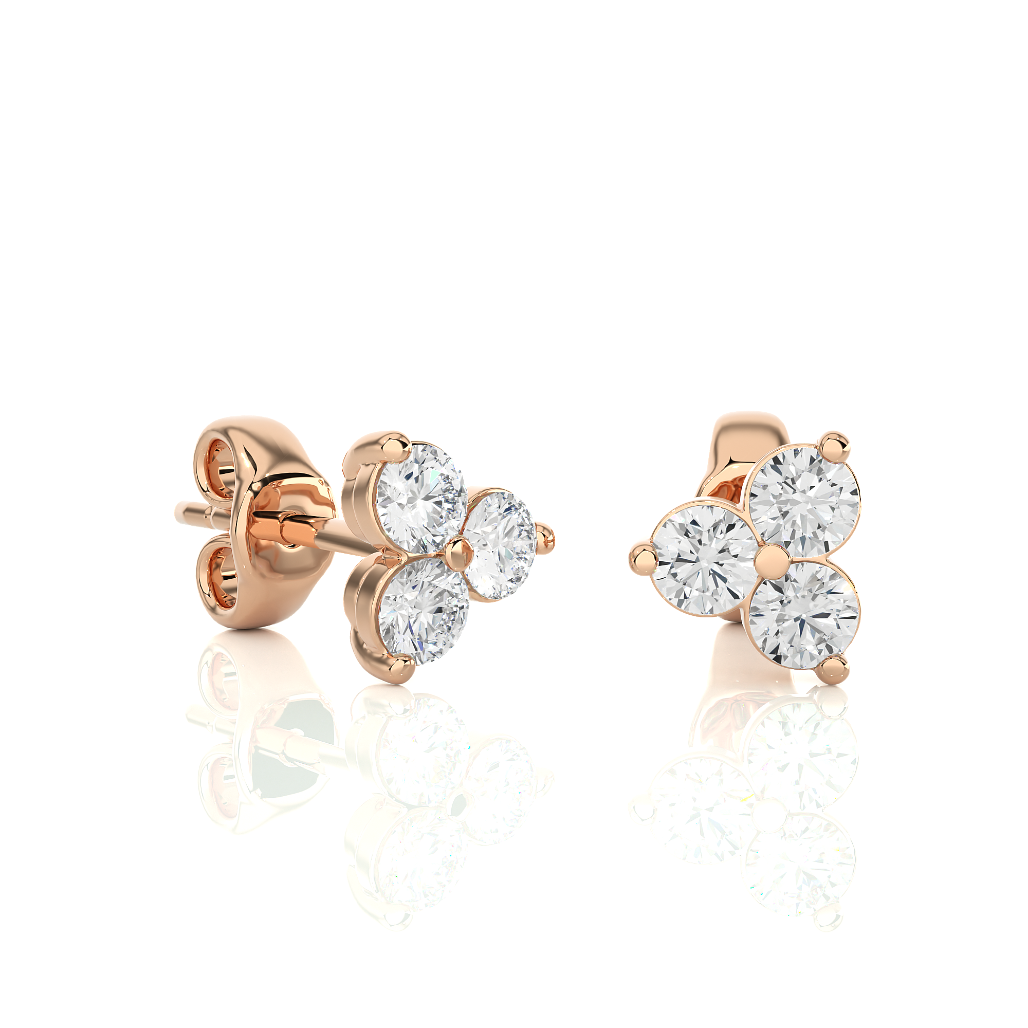 Trio Lab Grown Diamond Stud Earrings