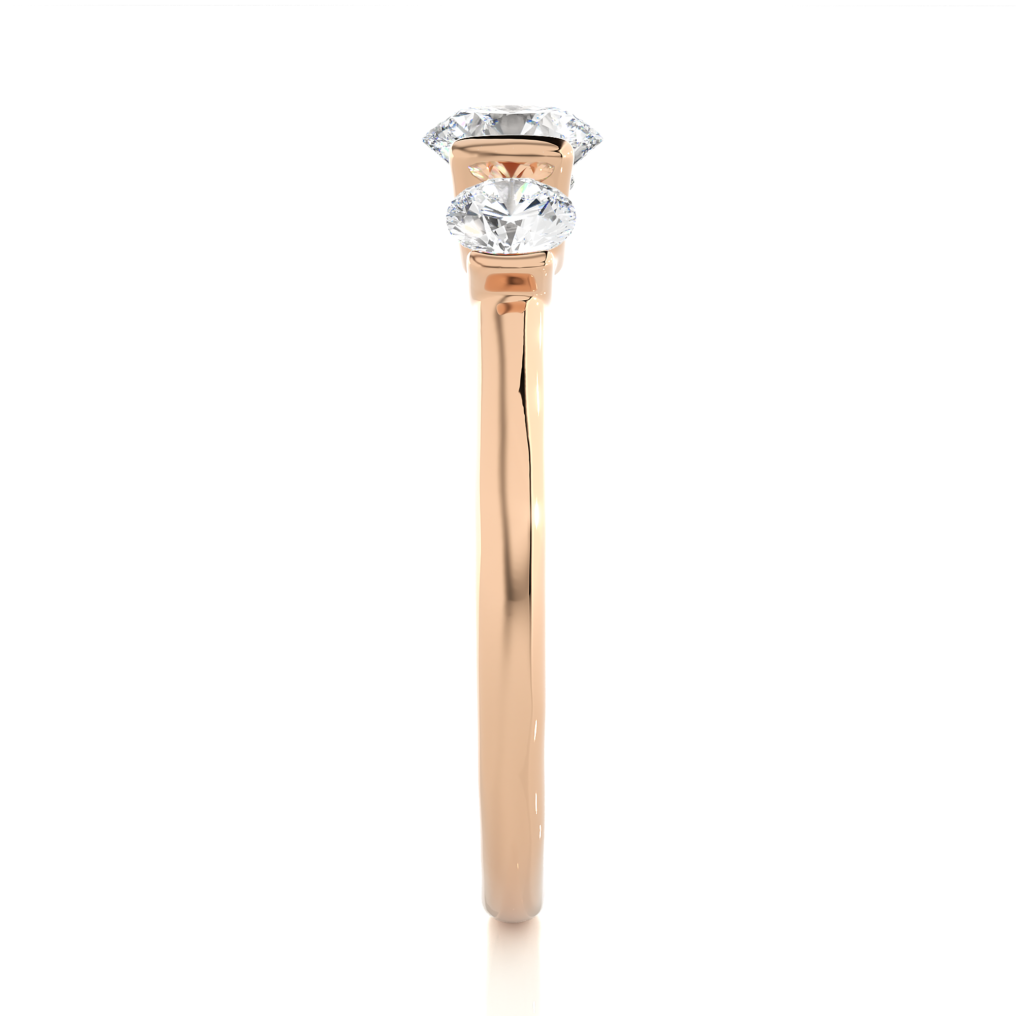 Lab Grown Diamond Three Stone Engagement Ring