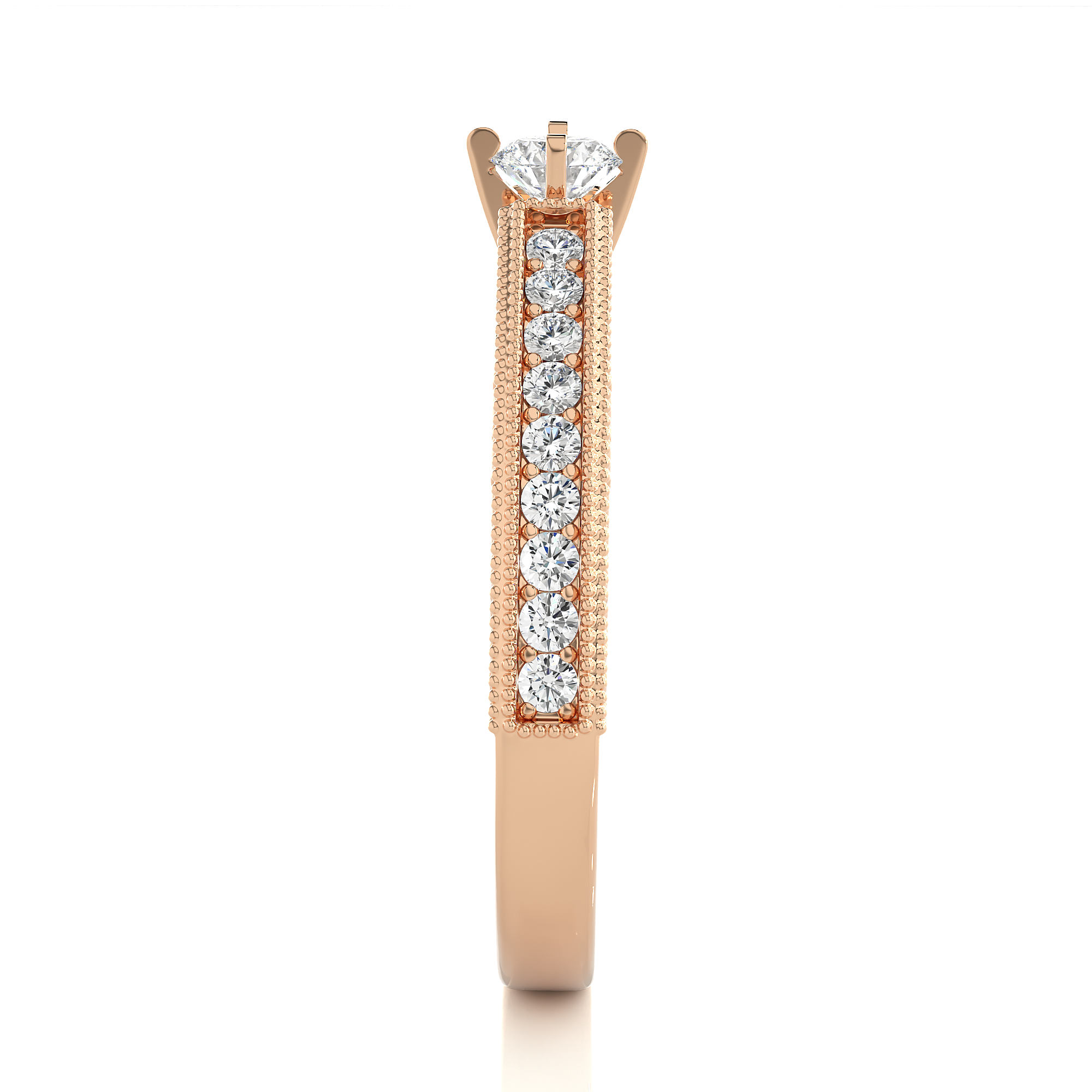 Vintage Style Diamond Engagement Ring