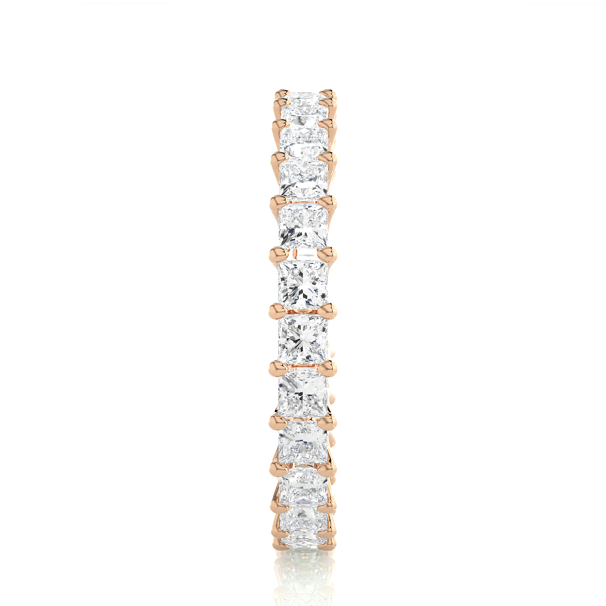 Princess Lab Diamond Eternity Wedding Band