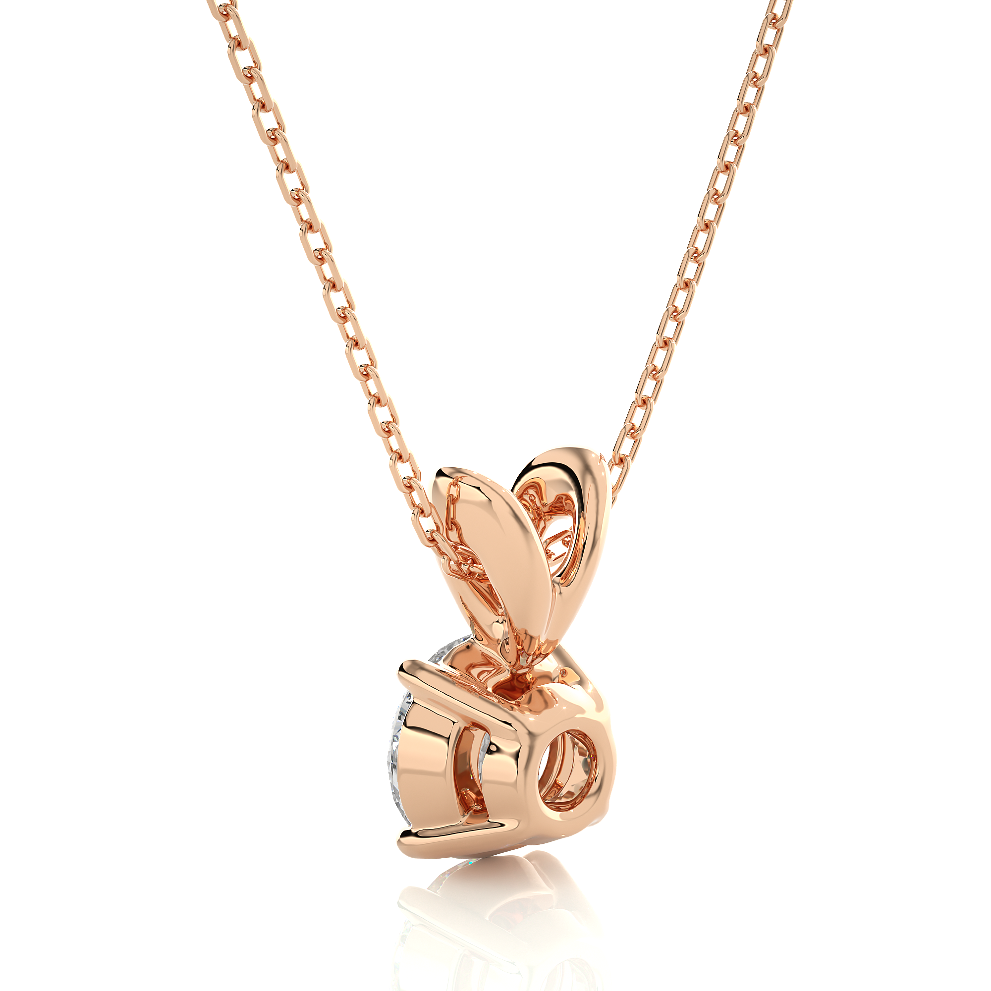 Round Lab Grown Diamond Solitaire Necklace