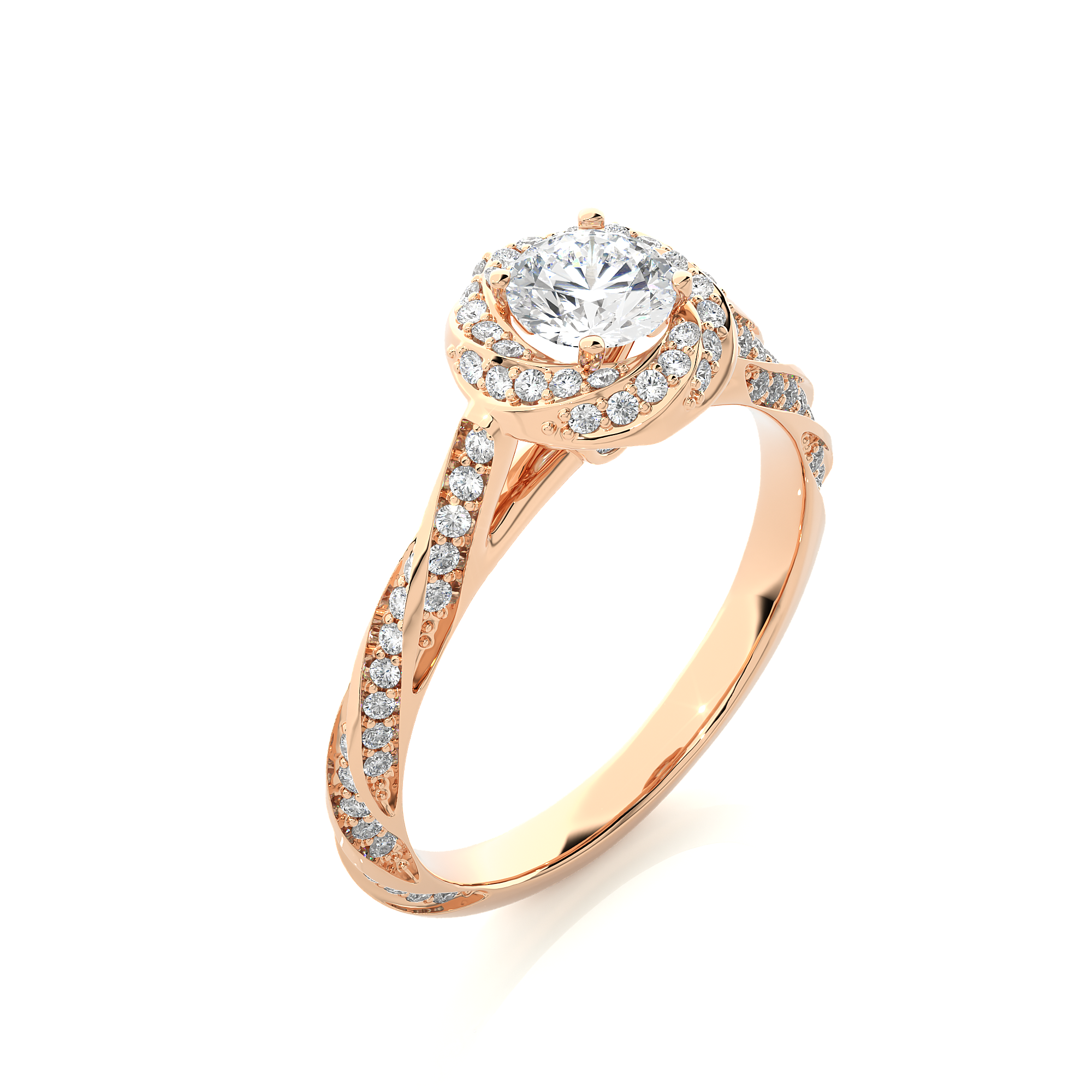 Lab Grown Diamond Halo Engagement Ring
