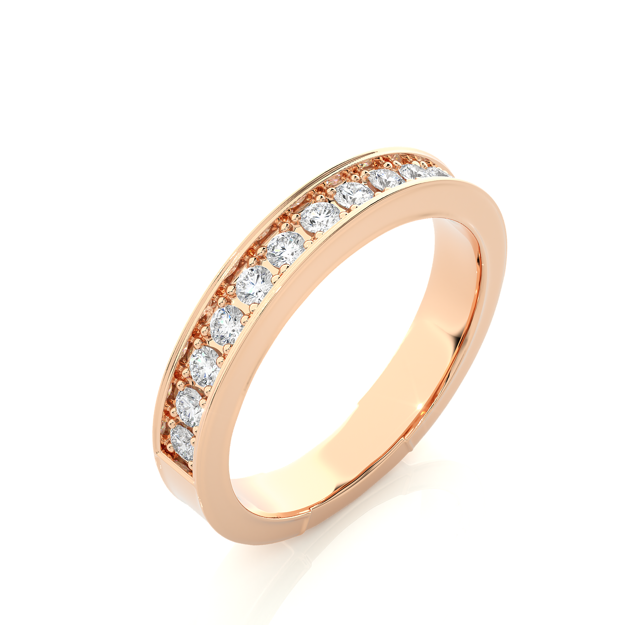 Channel Set Lab Grown Diamond Half Eternity Ring